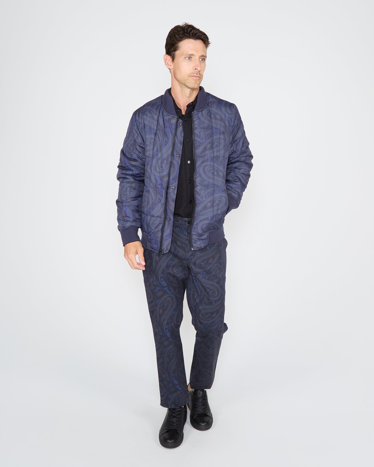 JENKIN REVERSIBLE BLOUSON JACKET - BLACK