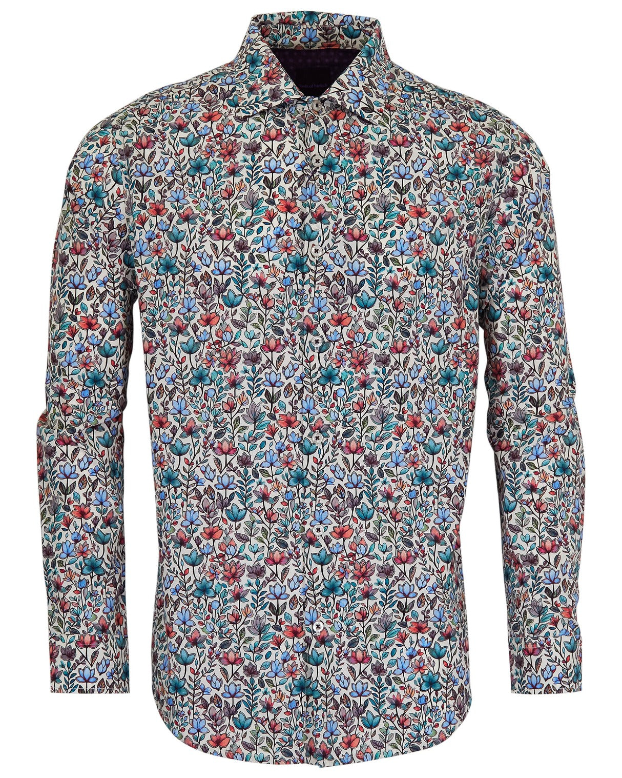 NICOLI MYSTIC FLORAL COTTON SHIRT - IVORY