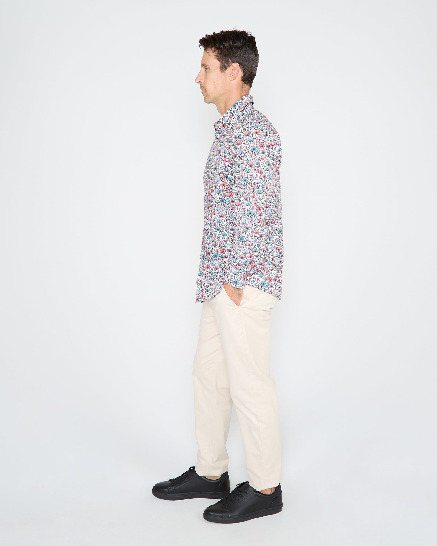 NICOLI MYSTIC FLORAL COTTON SHIRT - IVORY
