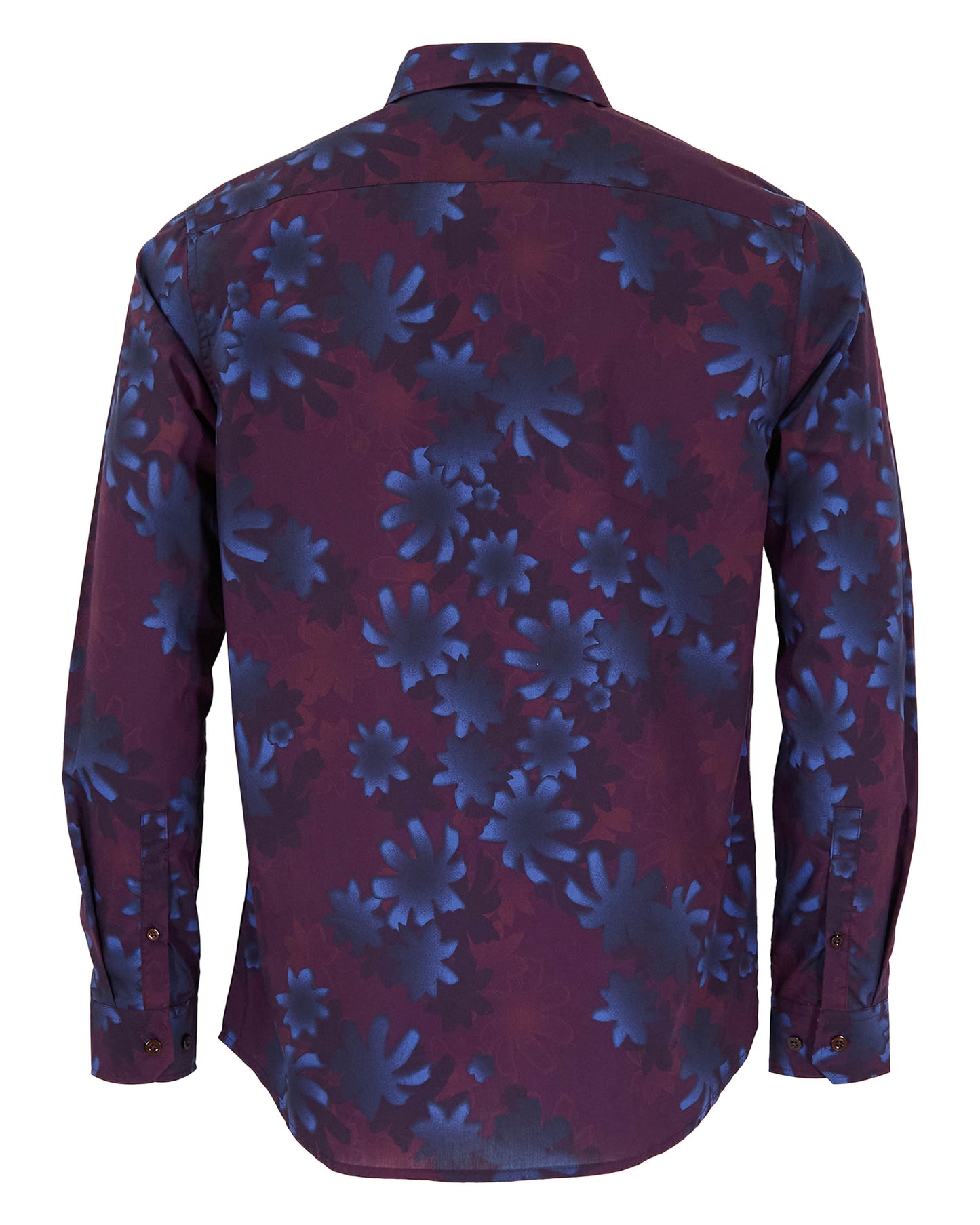 NORMAN RAMBLE FLORAL SHIRT - PLUM