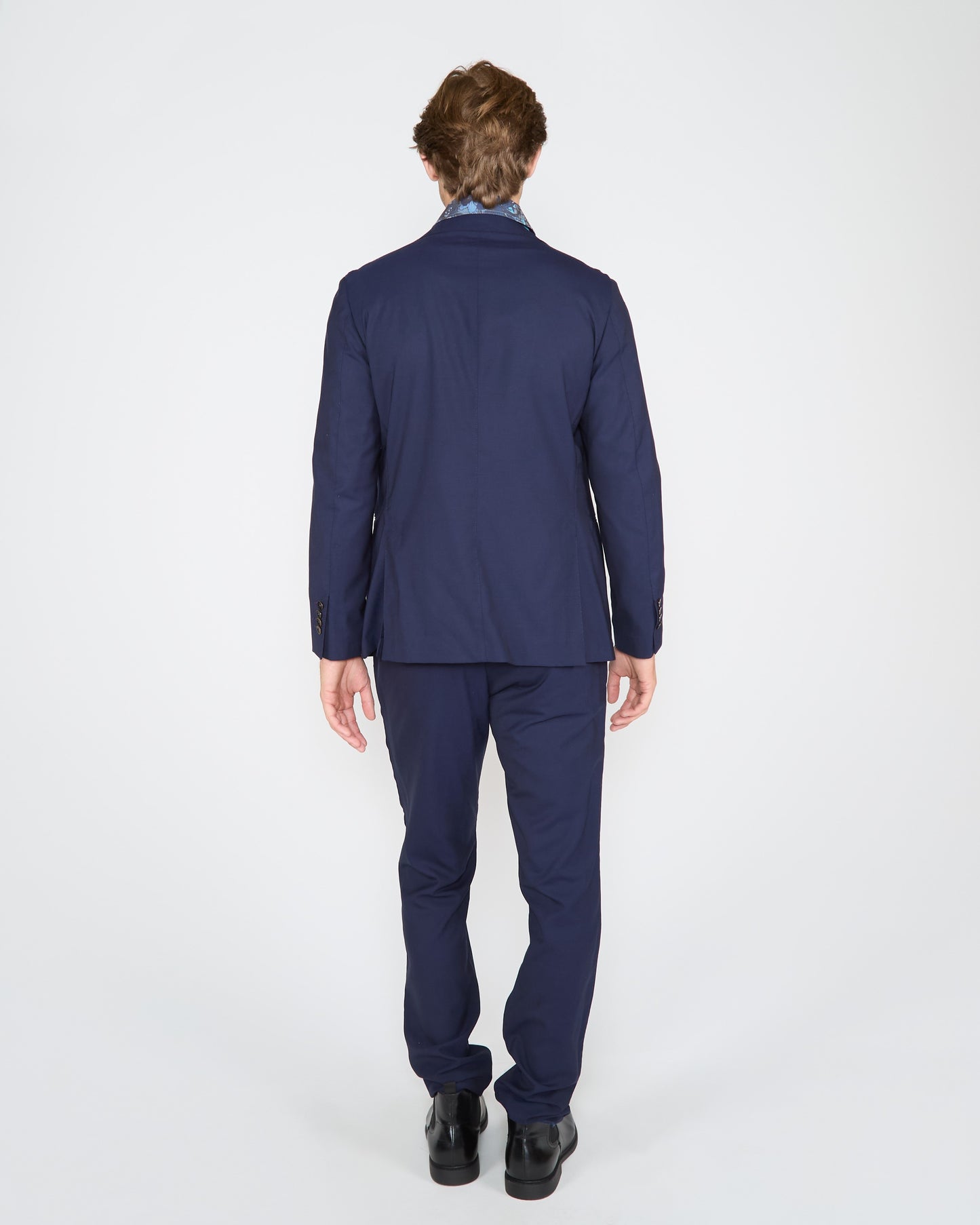 JUDD HALF LINED TAILORED WOOL BLAZER - NAVY