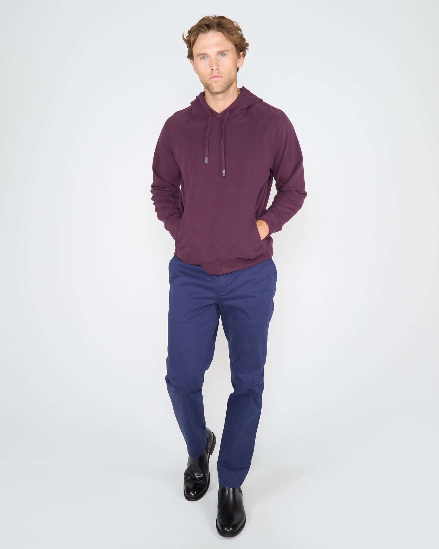 HANK HOODIE - DEEP PLUM