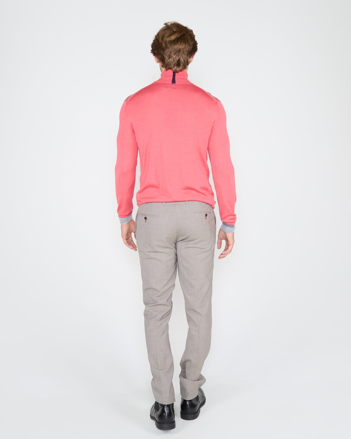 RONALD MERINO TURTLENECK SWEATER - ROSE