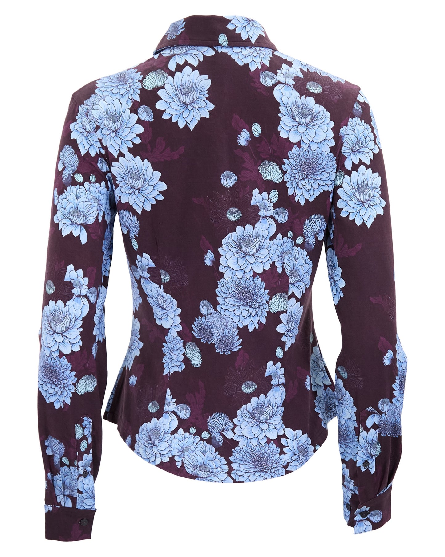 STEPHANIE SERIOUS FLORAL SHIRT - PLUM