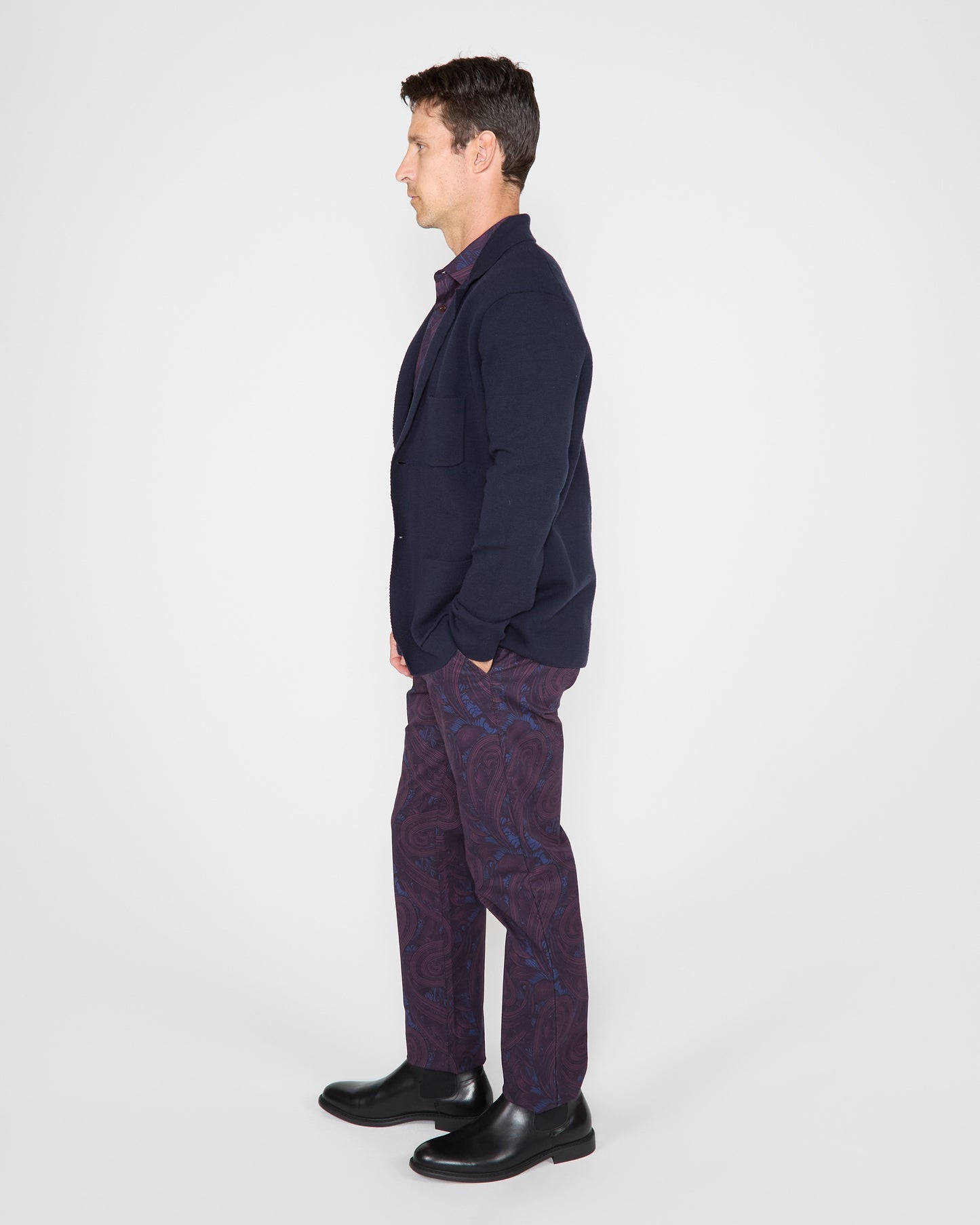 JACOB SWEATER JACKET - NAVY
