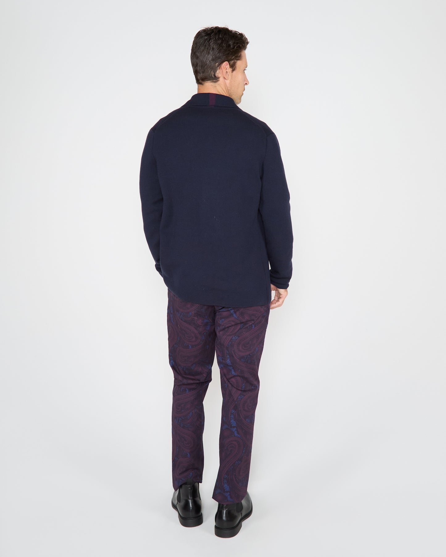 JACOB SWEATER JACKET - NAVY