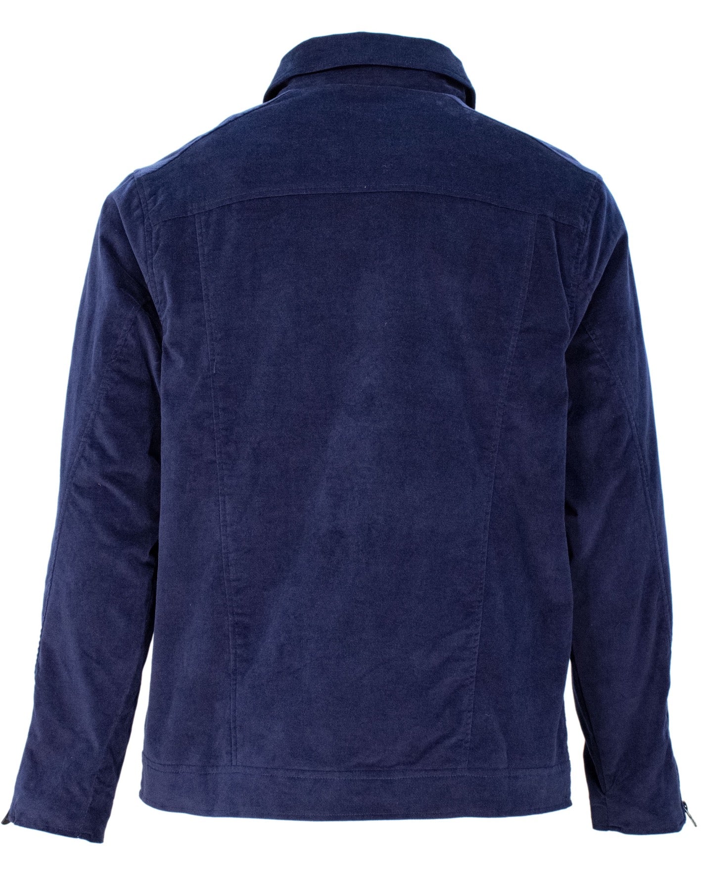 ROCKY VELVET BIKER JACKET - NAVY