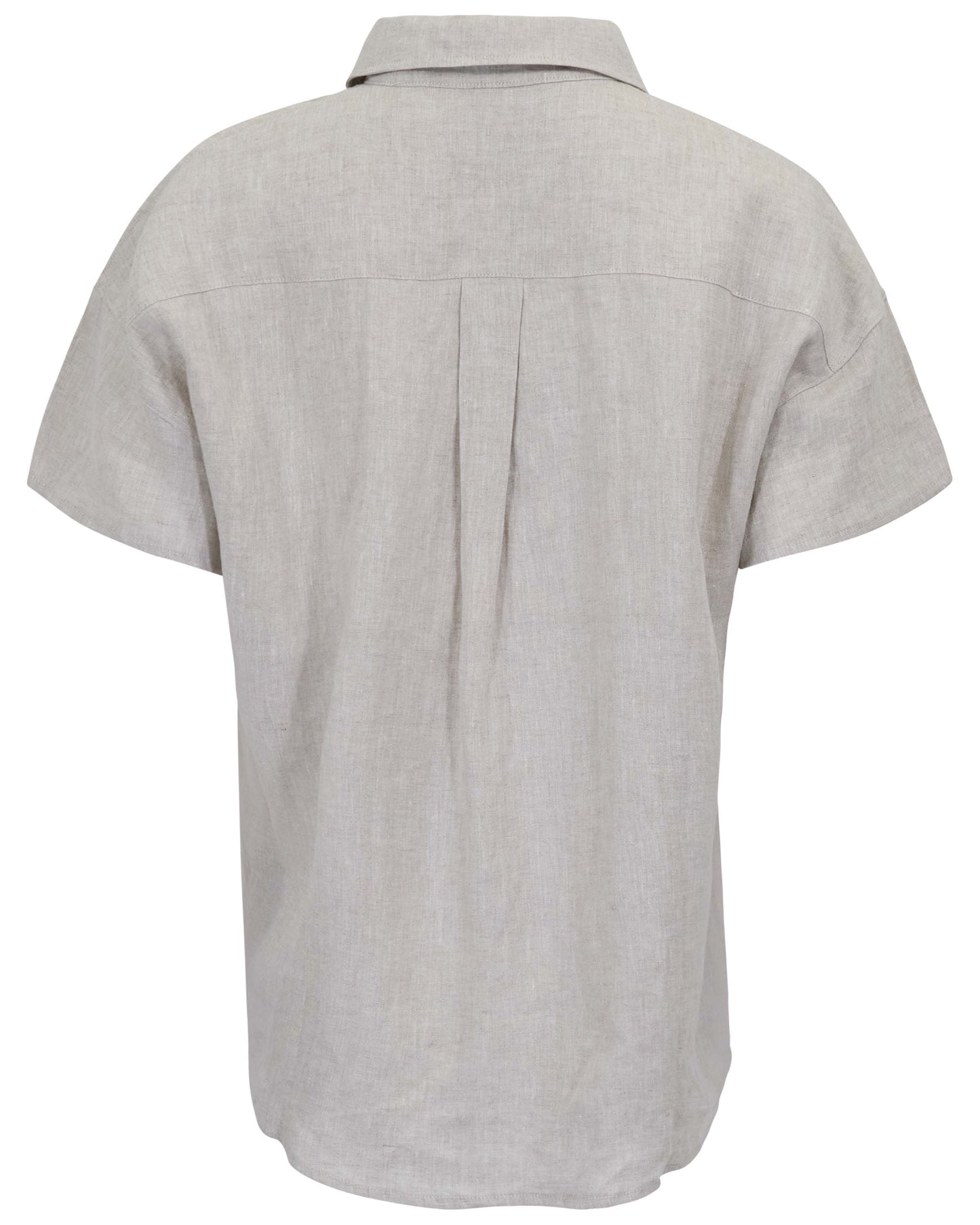 LARA NATURAL WOMENS RELAXED LINEN SHIRT