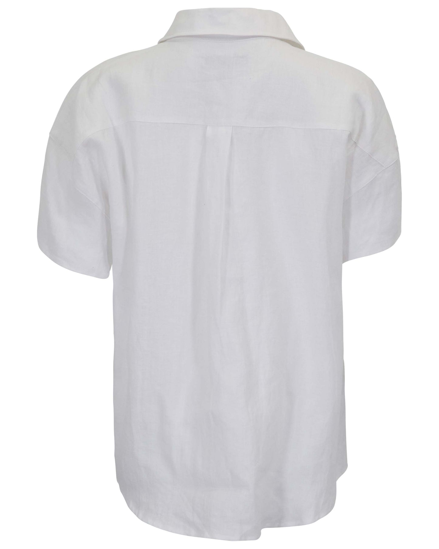 LARA WHITE WOMENS RELAXED LINEN SHIRT