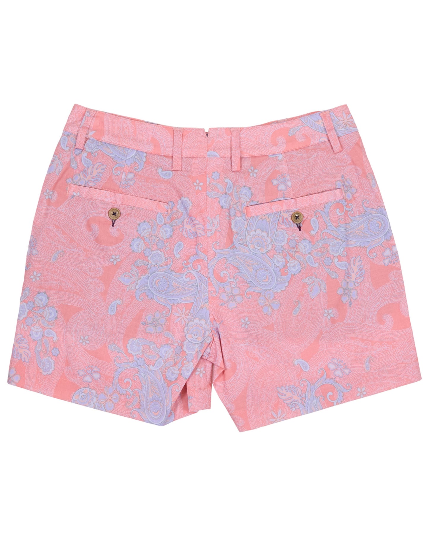 FREDA PAISLEY EXPLOSION CORAL WOMENS TAILORED SHORT