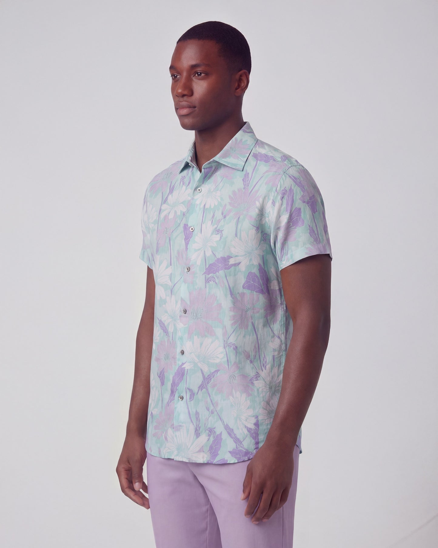 SERGIO SPRINGTIME LINEN SHIRT - SPEARMINT