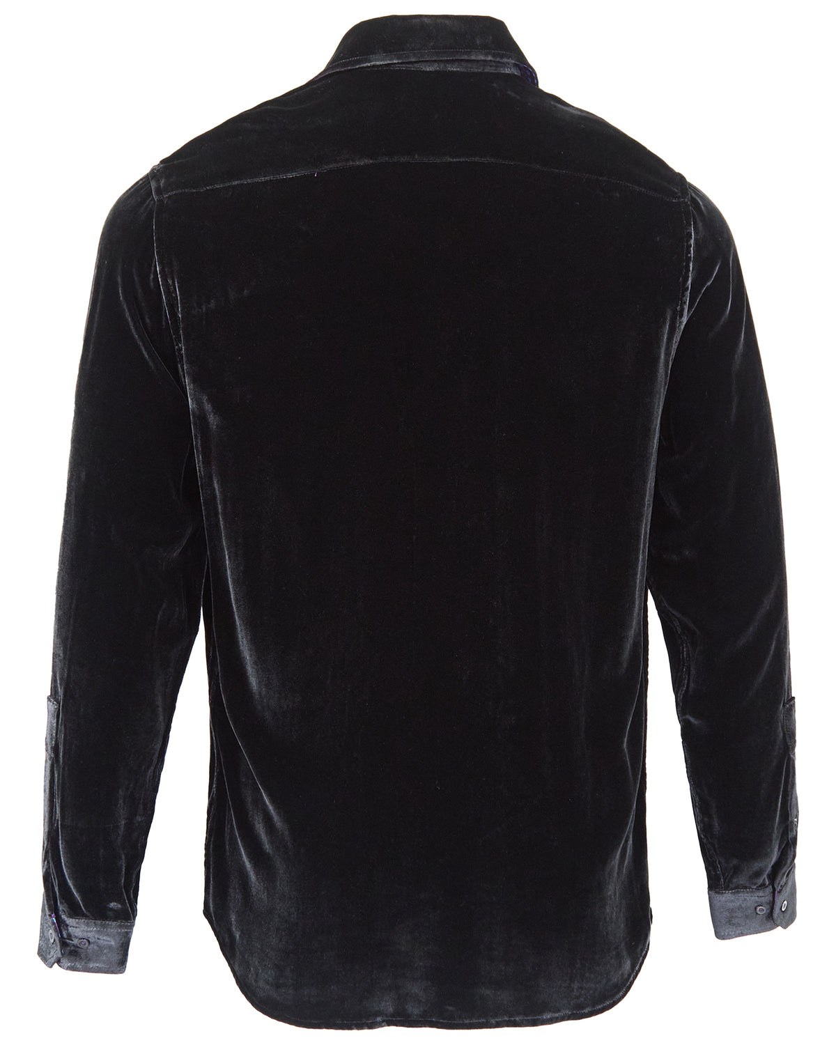 NED VELVET SHIRT - BLACK