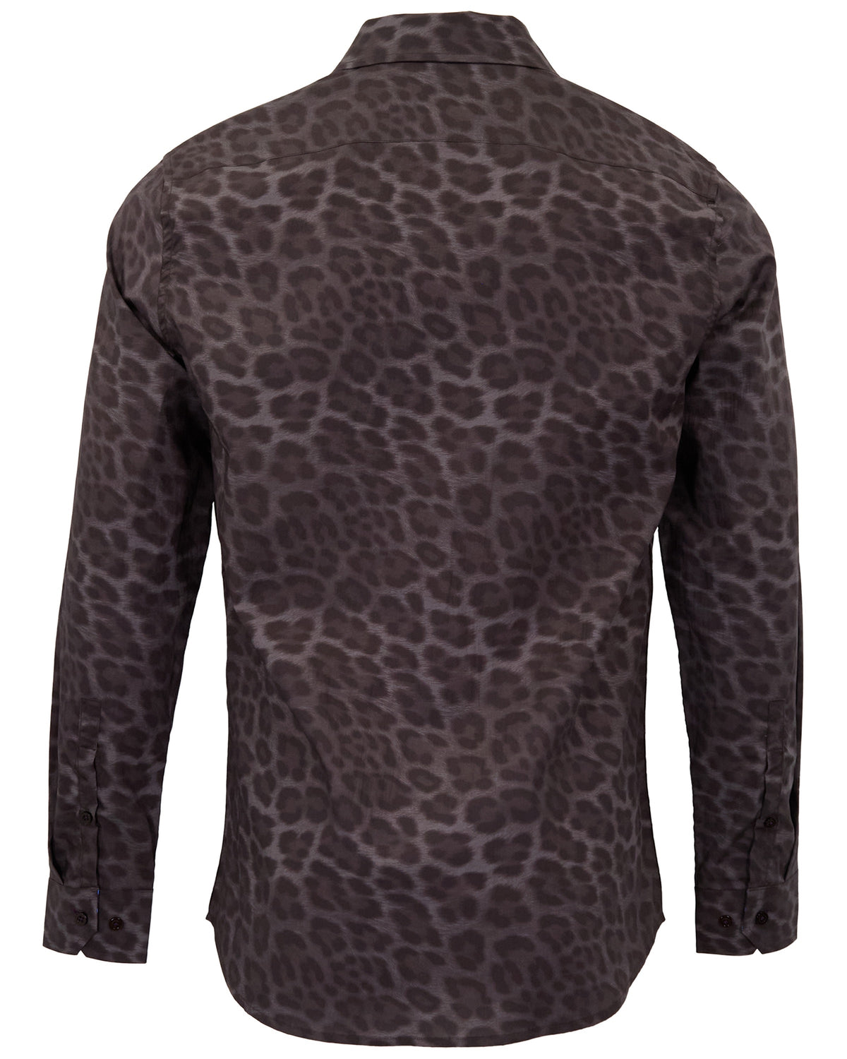 NORMAN LEOPARD BROWNIE MEN'S PRINTED COTTON LONG-SLEEVE SHIRT