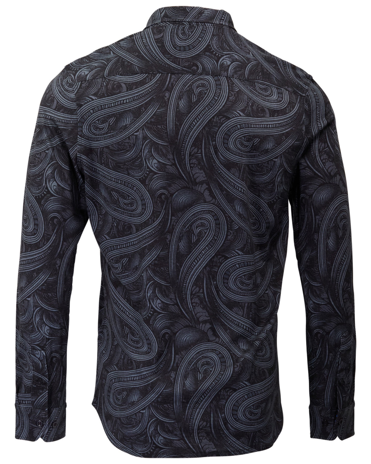 SHAWN PAISLEY BADALONA ANTHRACITE MEN'S EXTRA-FINE MERINO LONG-SLEEVE SHIRT