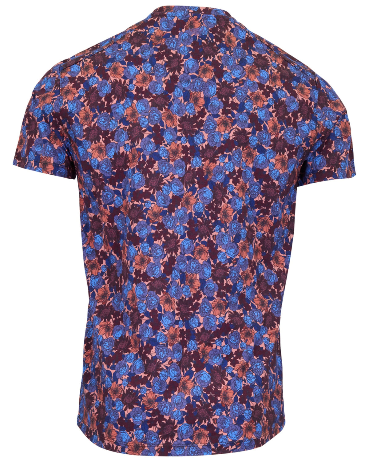 MAZE TERNBERG FLORAL AMBER MEN'S STRETCH COTTON V-NECK TEE