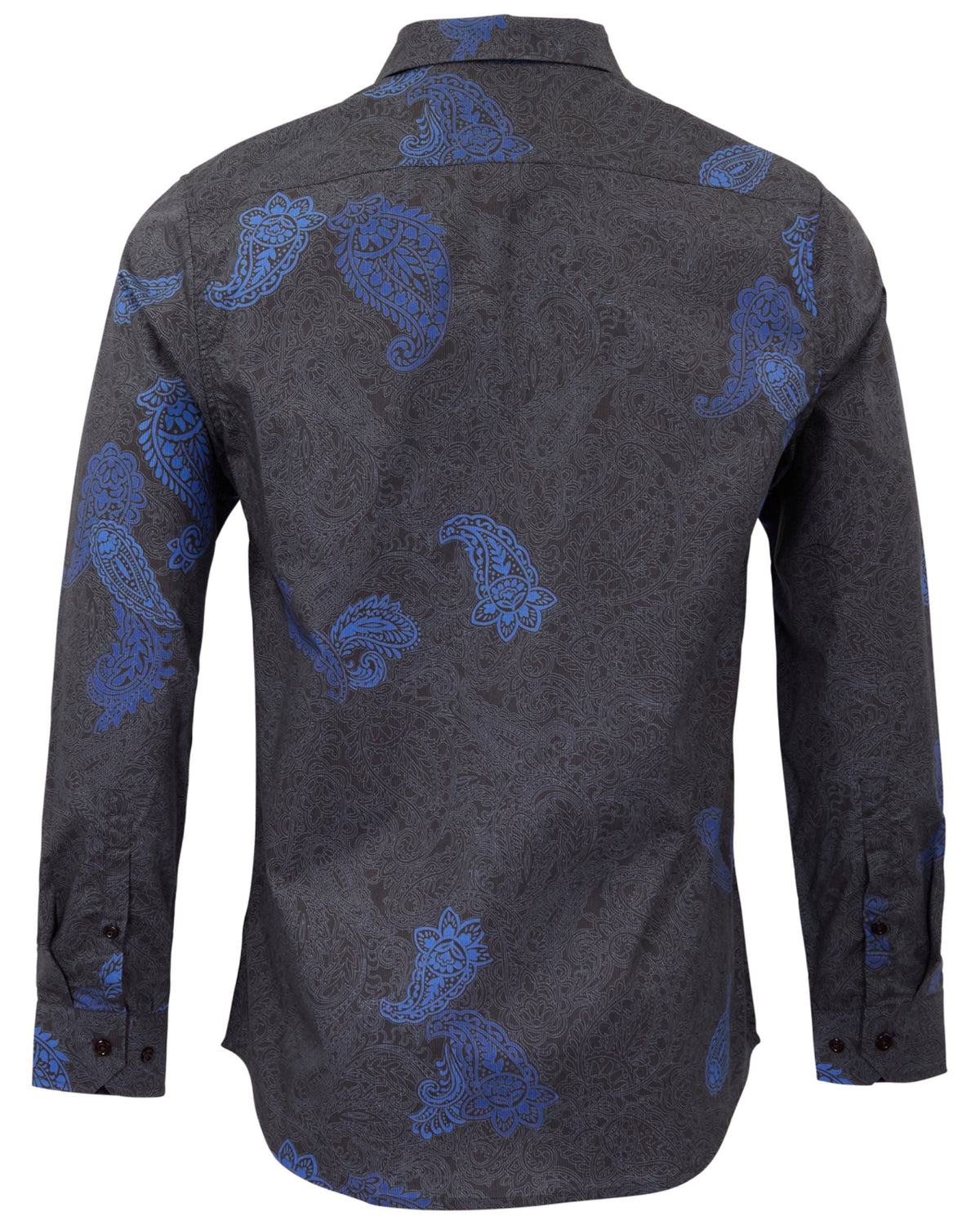 NICOLI ALPES PAISLEY BROWNIE MEN'S PRINTED COTTON LONG-SLEEVE SHIRT