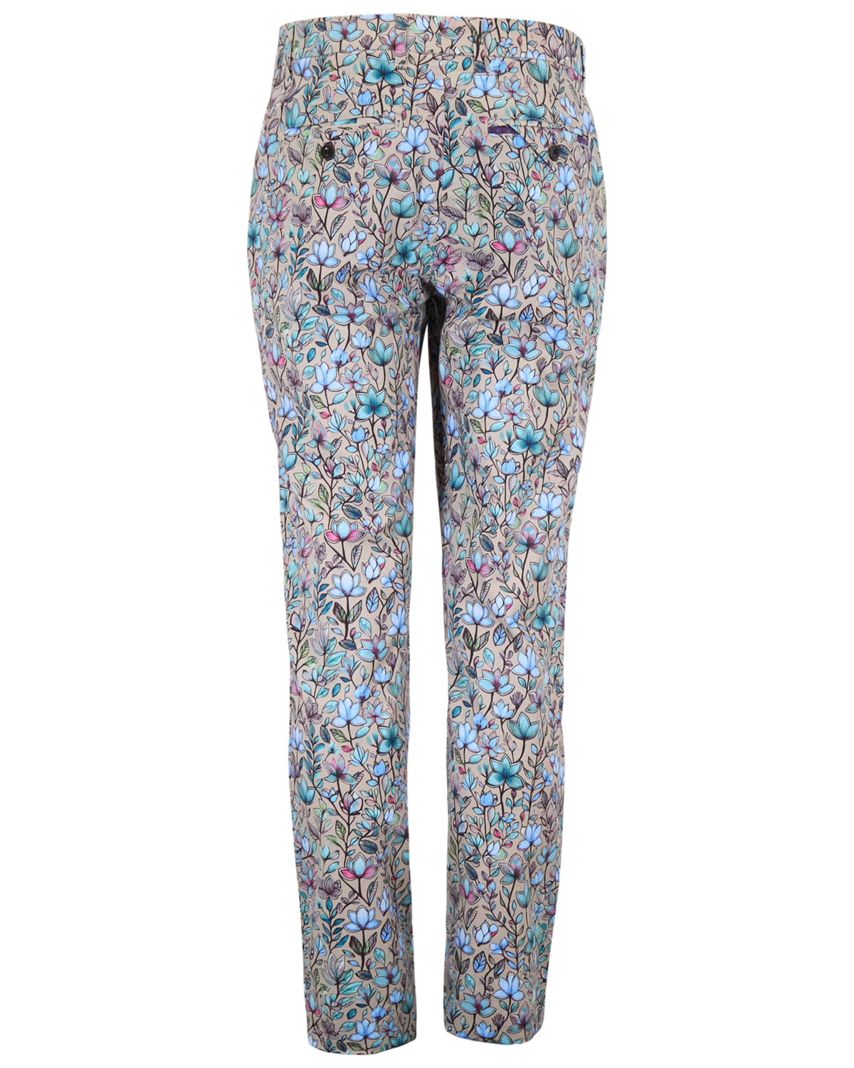 CASPIAN LARGE MYSTIC FLORAL TAUPE MEN'S STRETCH COTTON CHINO PANT