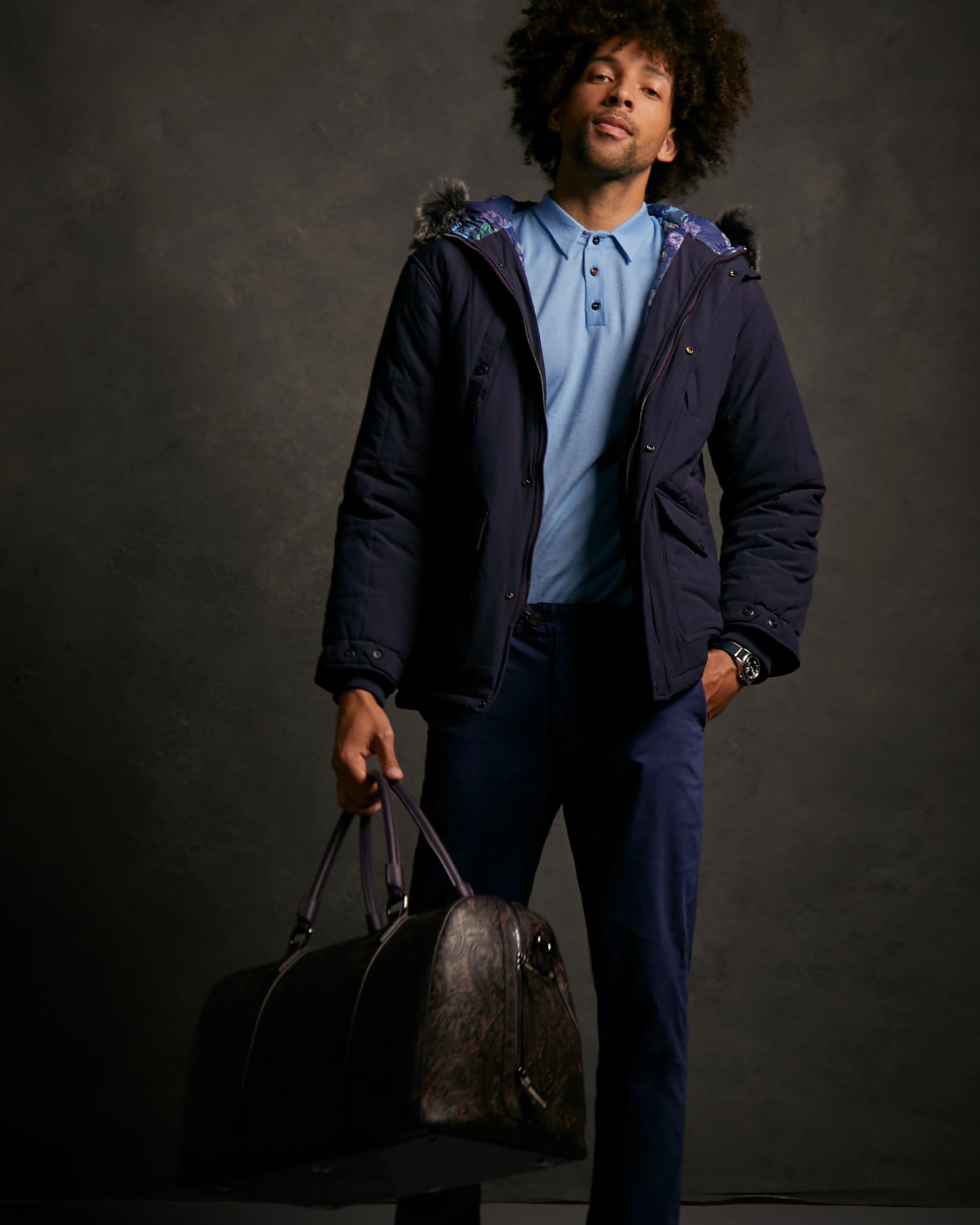 WALLACE WEEKENDER TRAVEL BAG IN TOFFEE BROWN