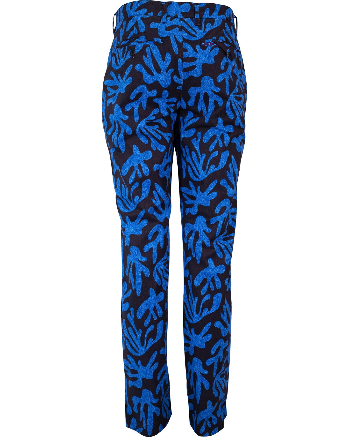 CHARLES LOOP CORAL CANVAS PANTS IN BLUE