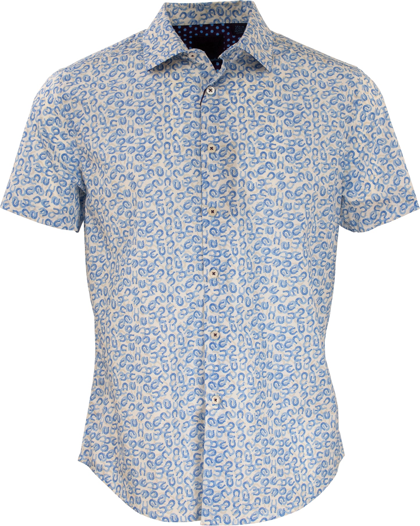George Horse Shoes Blue Shirt