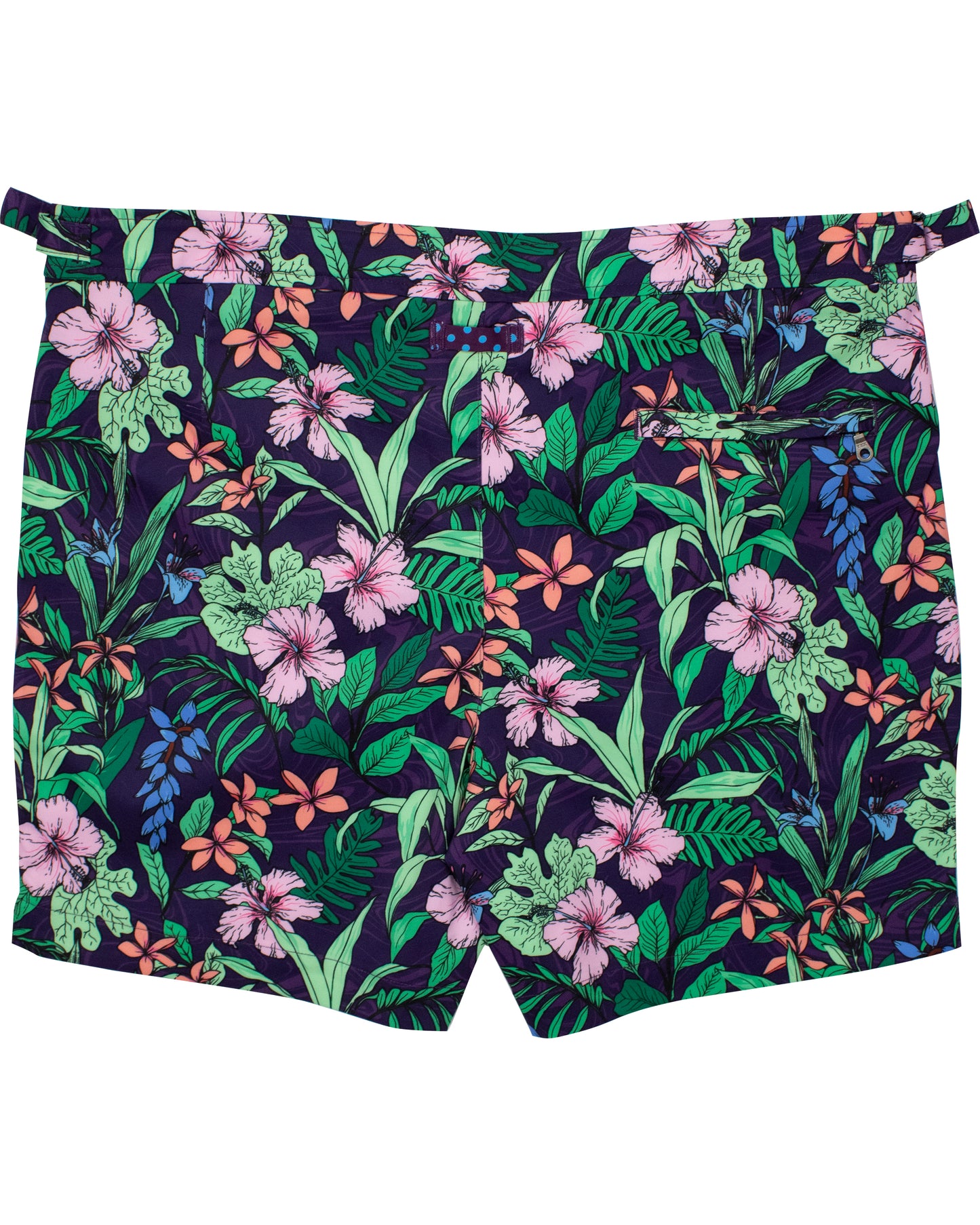 POOL SWIRL FLORAL SWIM SHORT - PURPLE