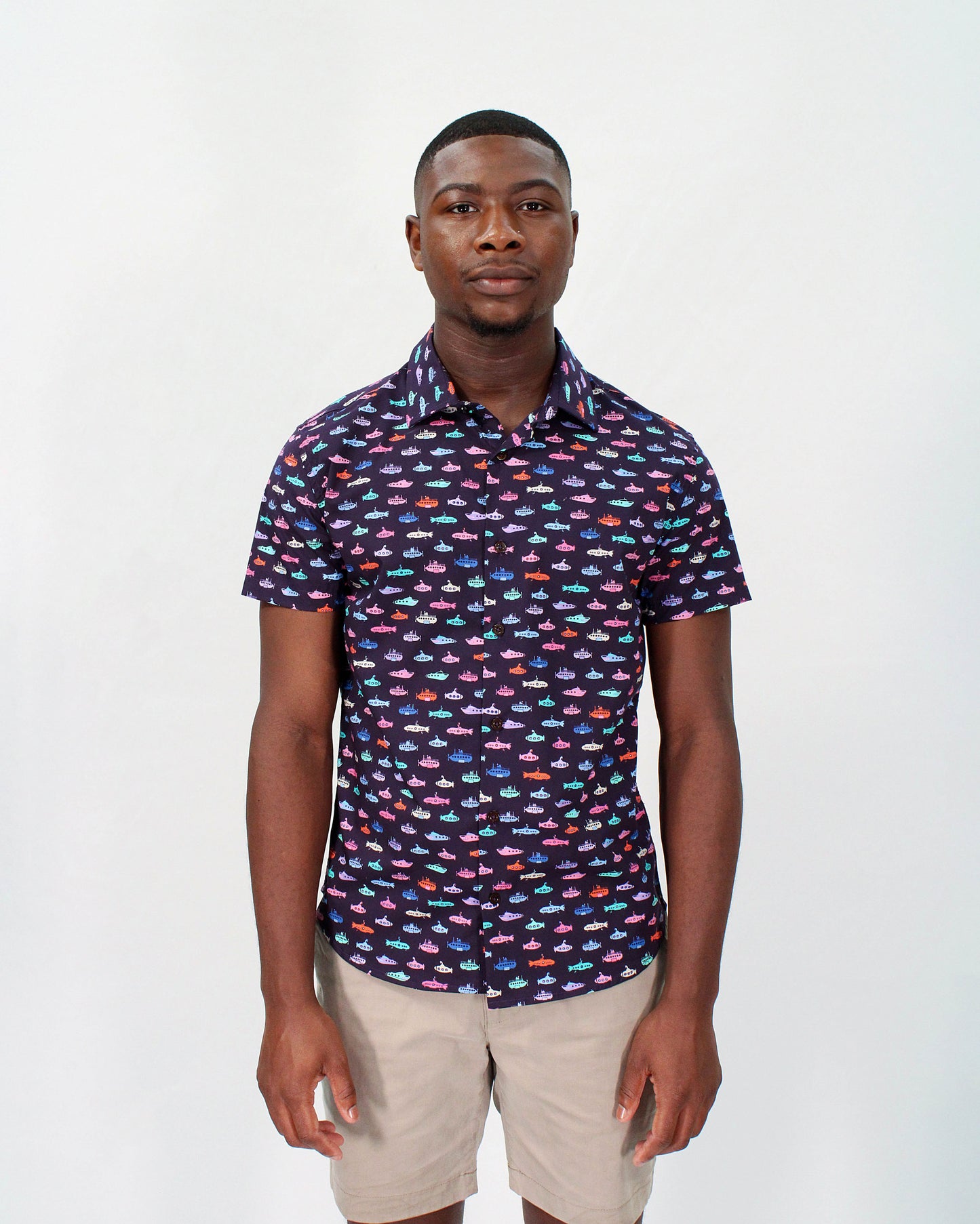 GEORGE SUBS SHIRT IN NAVY