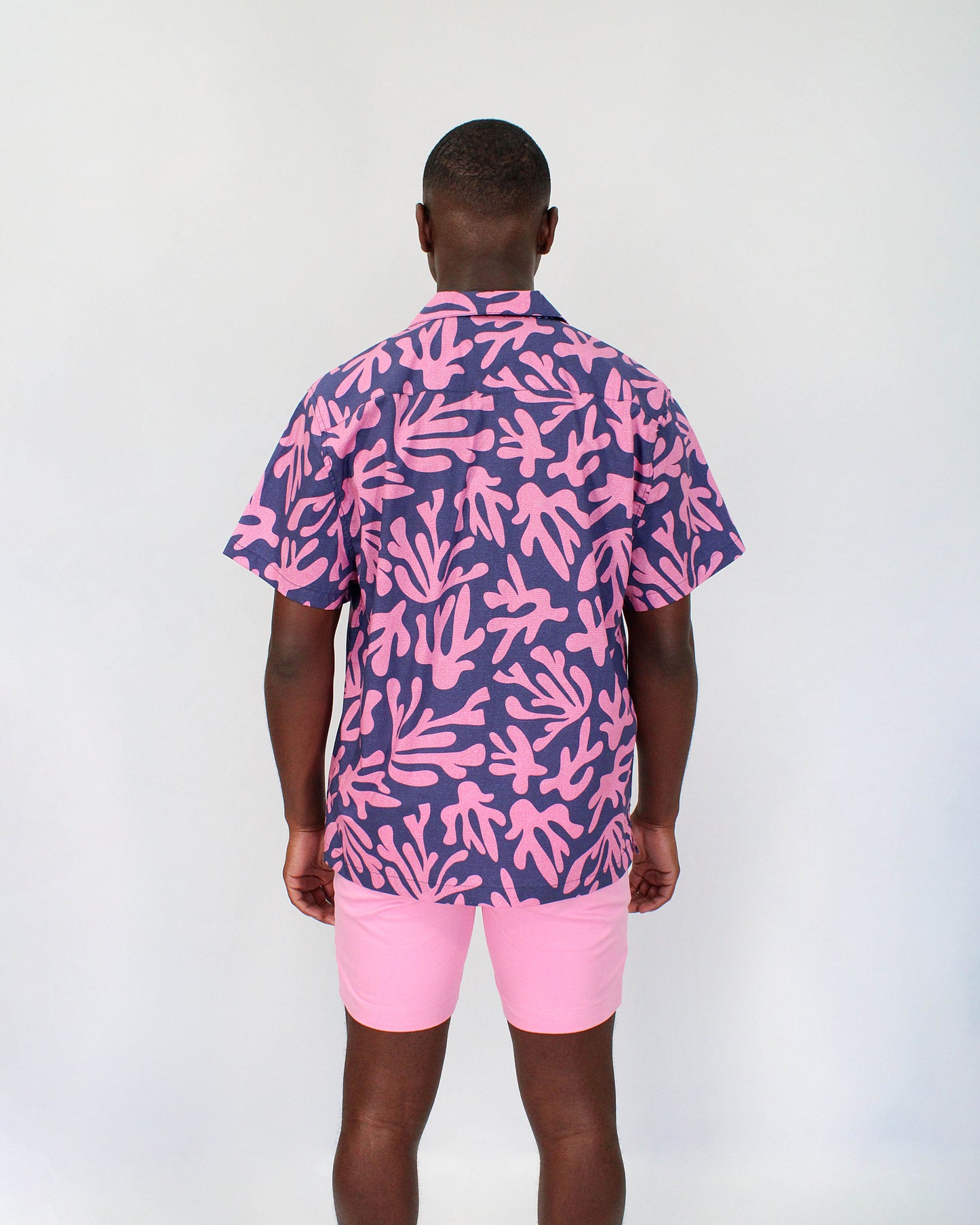 RALPH LOOP CORAL CANVAS CAMP SHIRT IN PINK