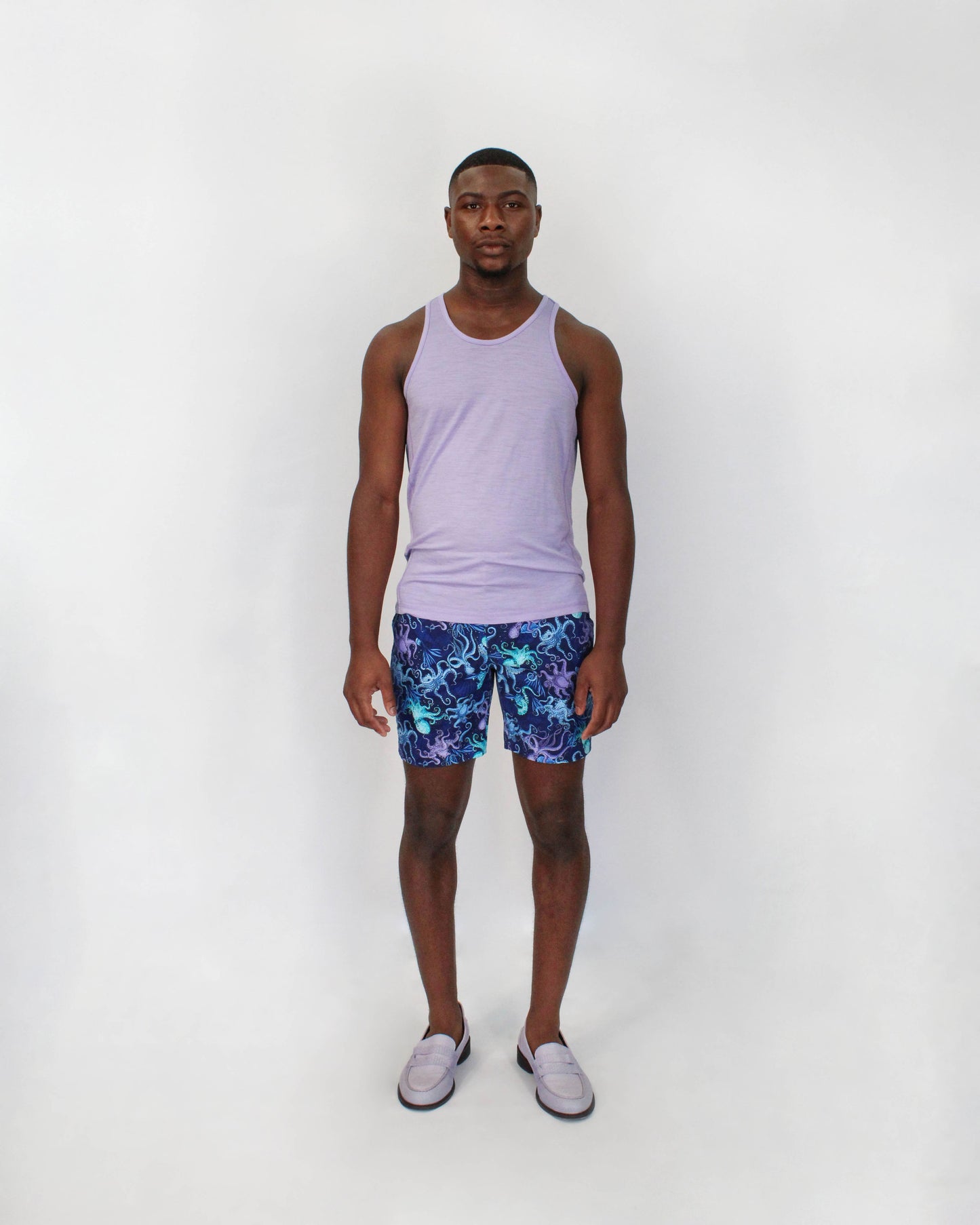EDWARD OCTOPUS PARTY SHORTS IN NAVY