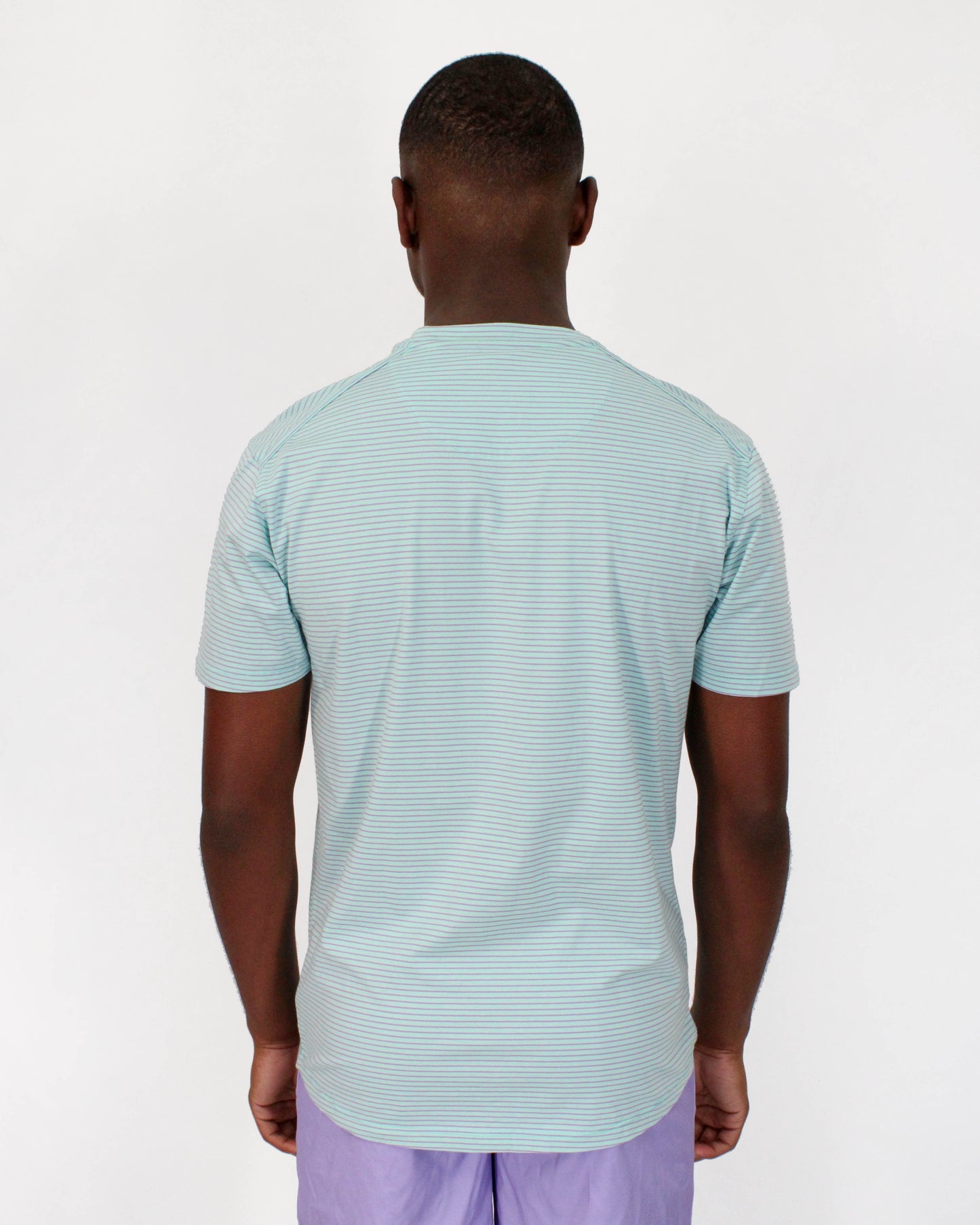 TATE LAGOON STRIPE CREW NECK TEE
