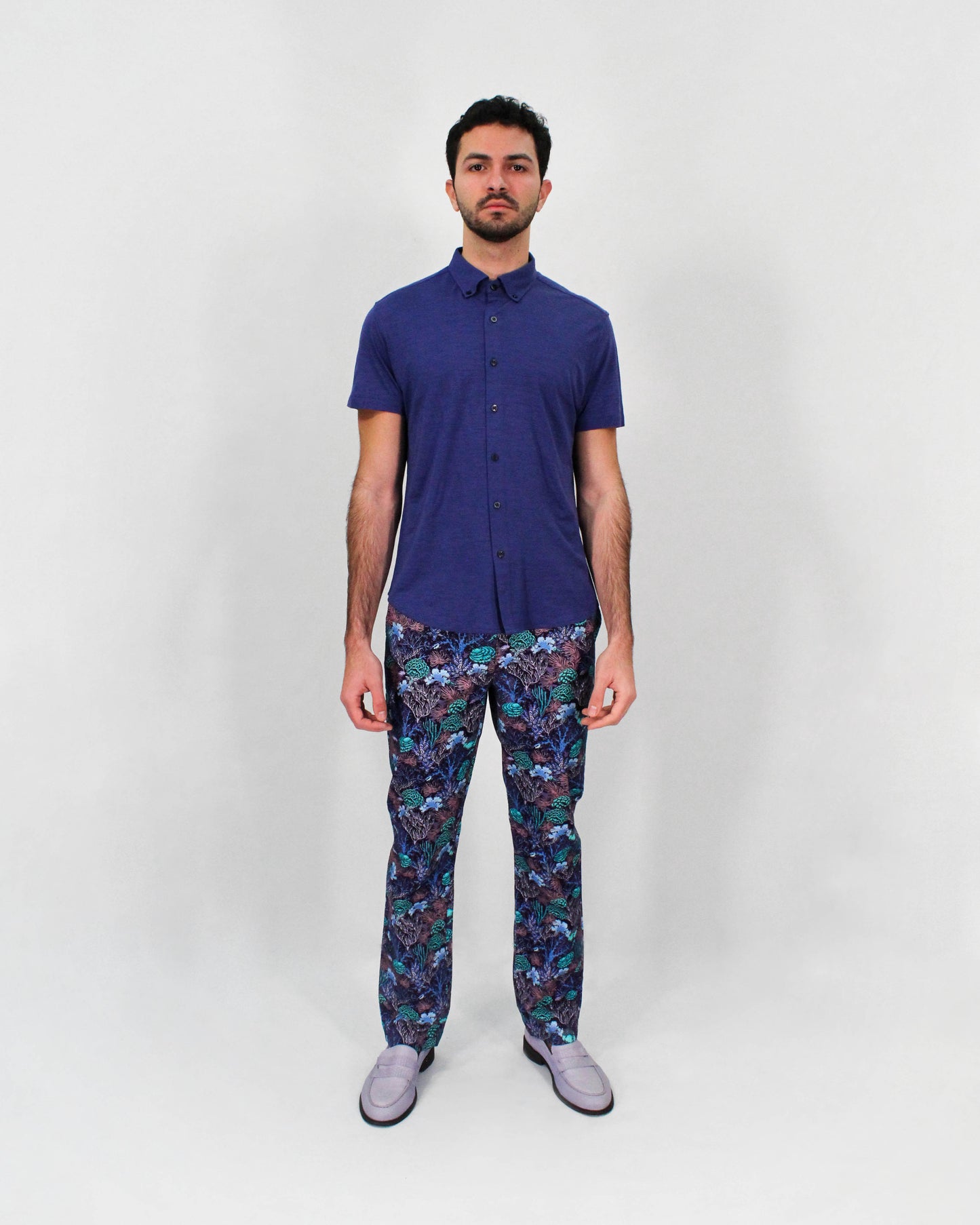JACK LUX CORAL GARDEN PANTS IN PURPLE