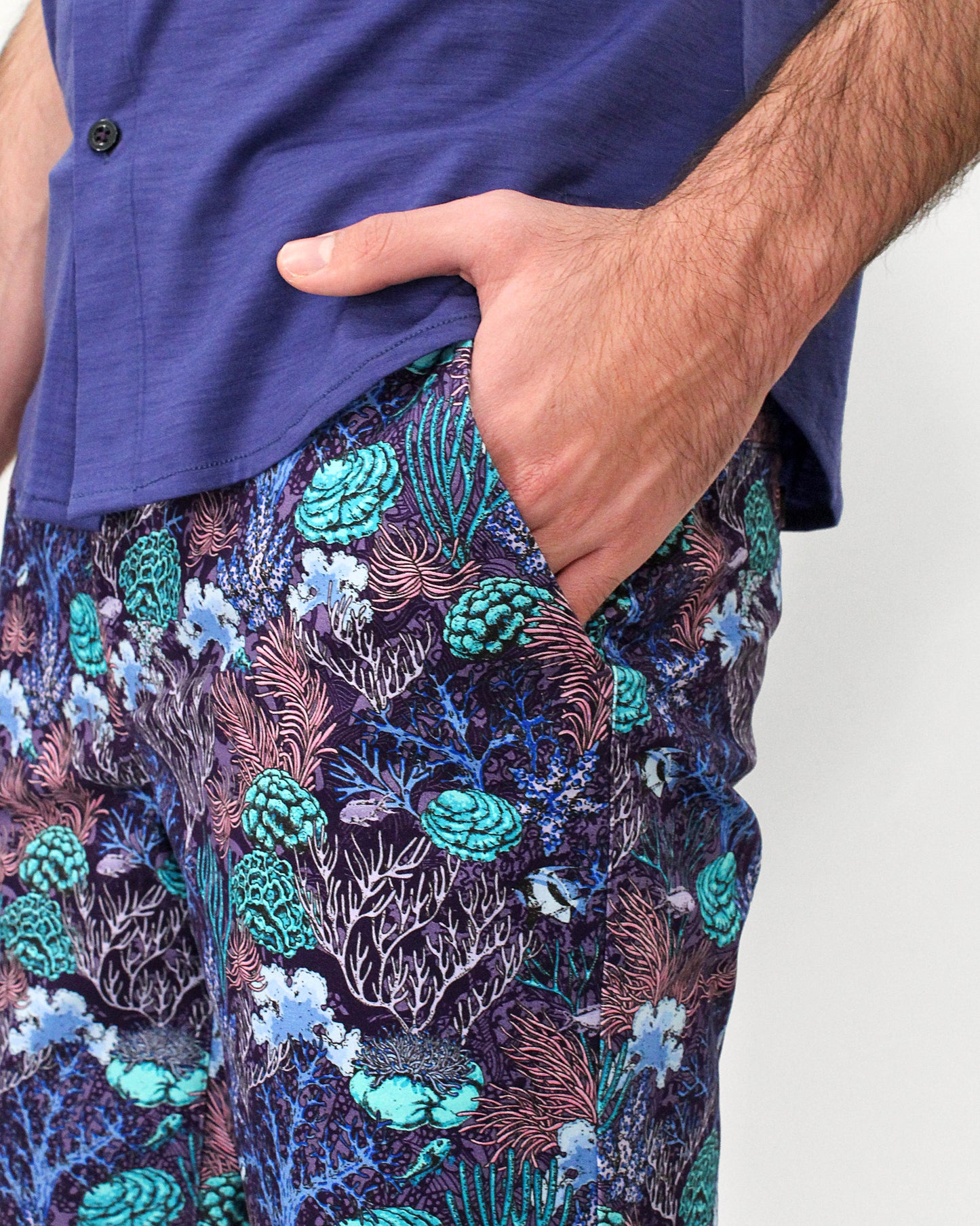 JACK LUX CORAL GARDEN PANTS IN PURPLE