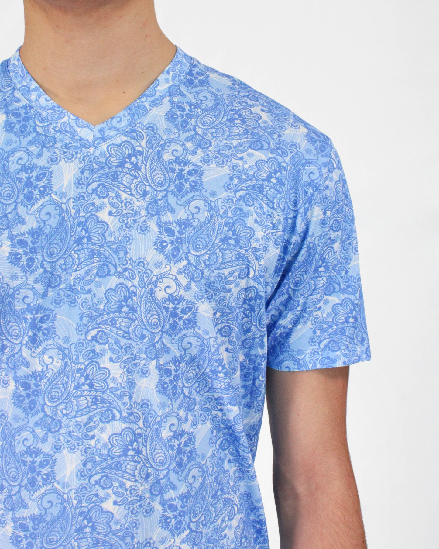 MAZE PAISLEY WAVE SHIRT IN BLUE