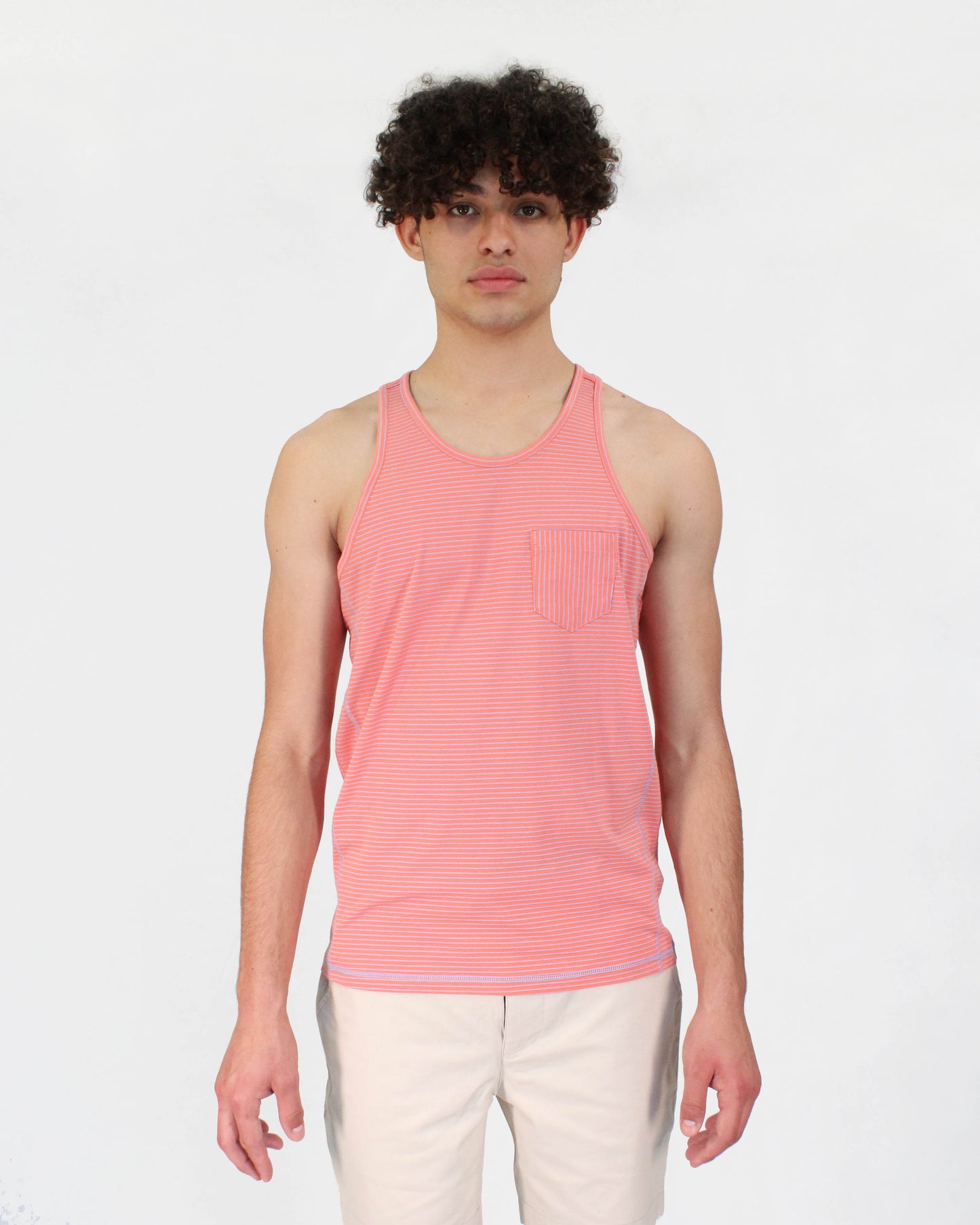 TRISTAN PINK STRIPE POCKET TANK