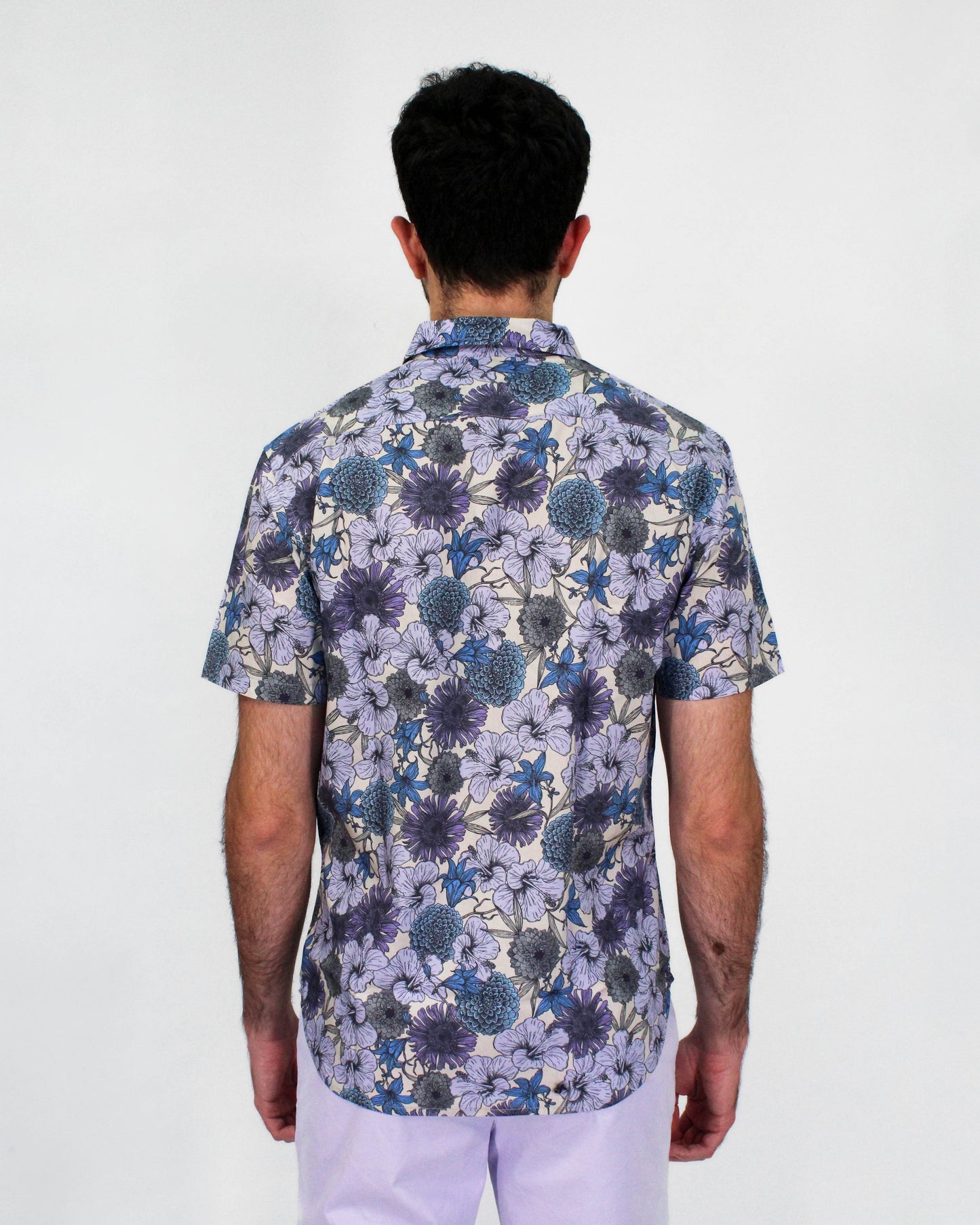 TIM HIBISCUS GARDEN SHIRT IN PUMICE