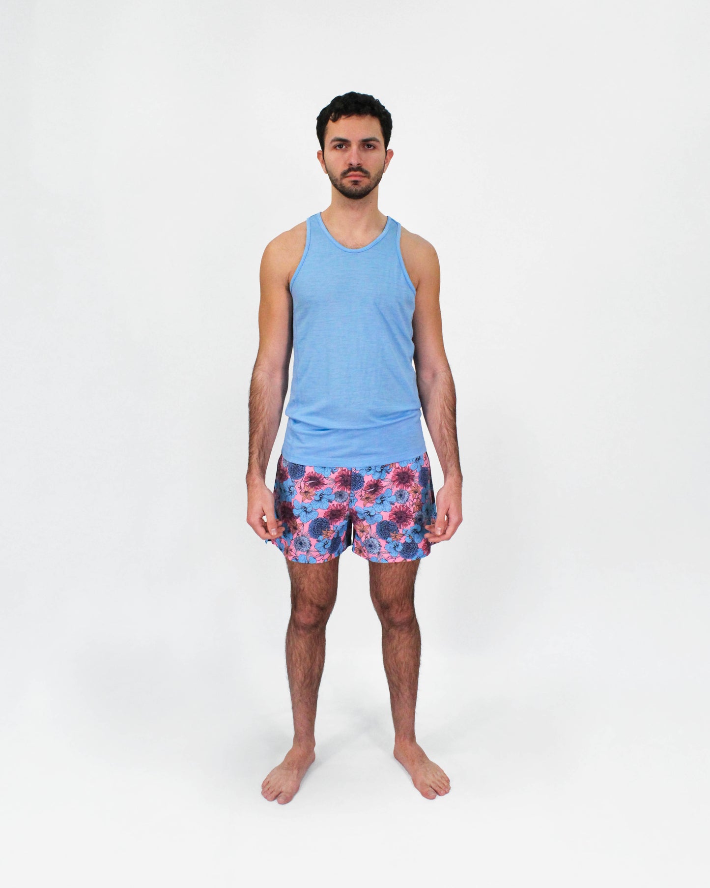 QUACK HIBISCUS GARDEN SWIM SHORT IN PINK
