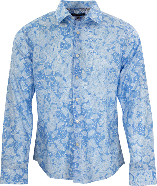 NIGEL PAISLEY FLOCK BLUE