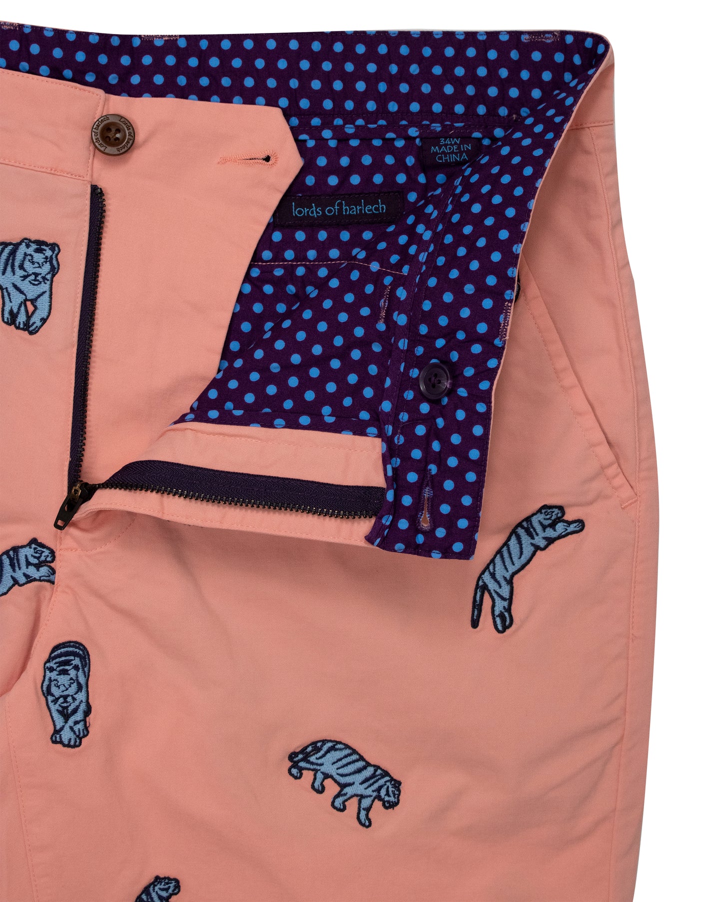 EDWARD PEACH TIGERS EMBROIDERY