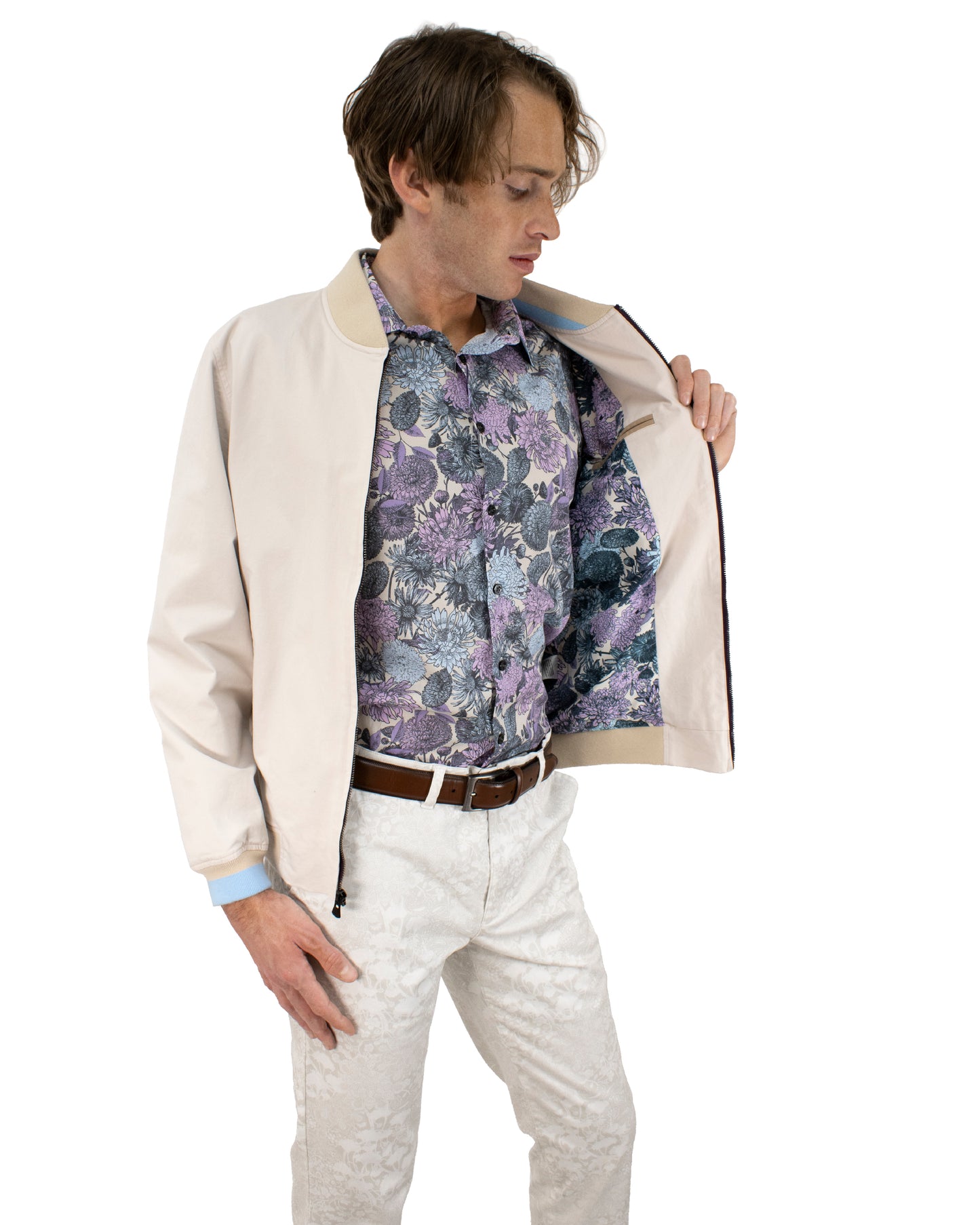Scott Mums Floral Lavender Shirt