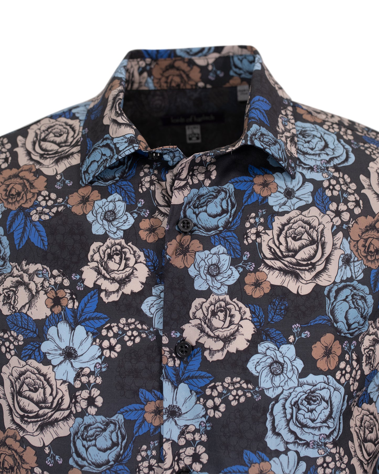 NIGEL EVERYTHING ROSES SHIRT IN COAL