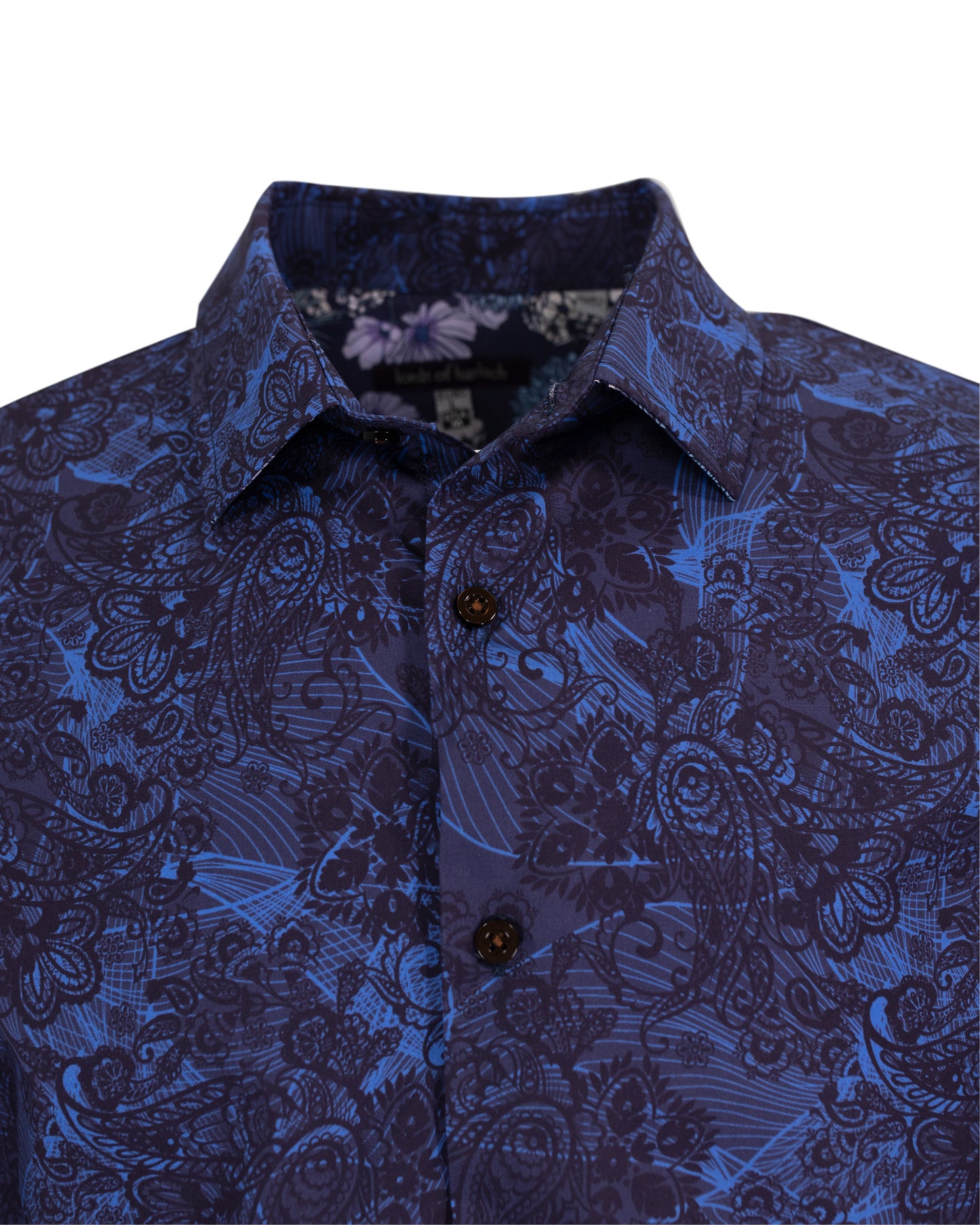 NIGEL PAISLEY SWIRL SHIRT IN NAVY