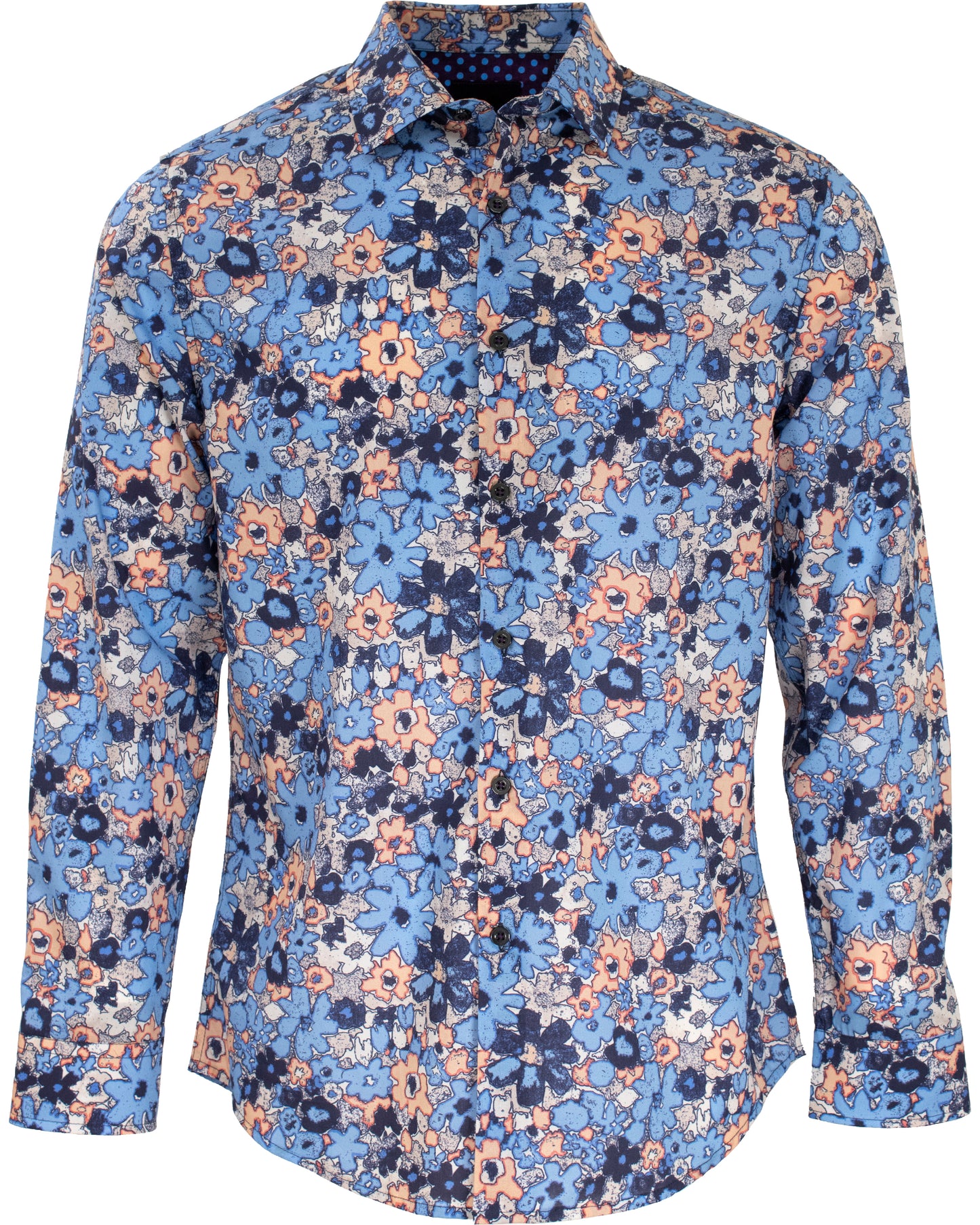 Norman Wonderbar Floral Blue Shirt