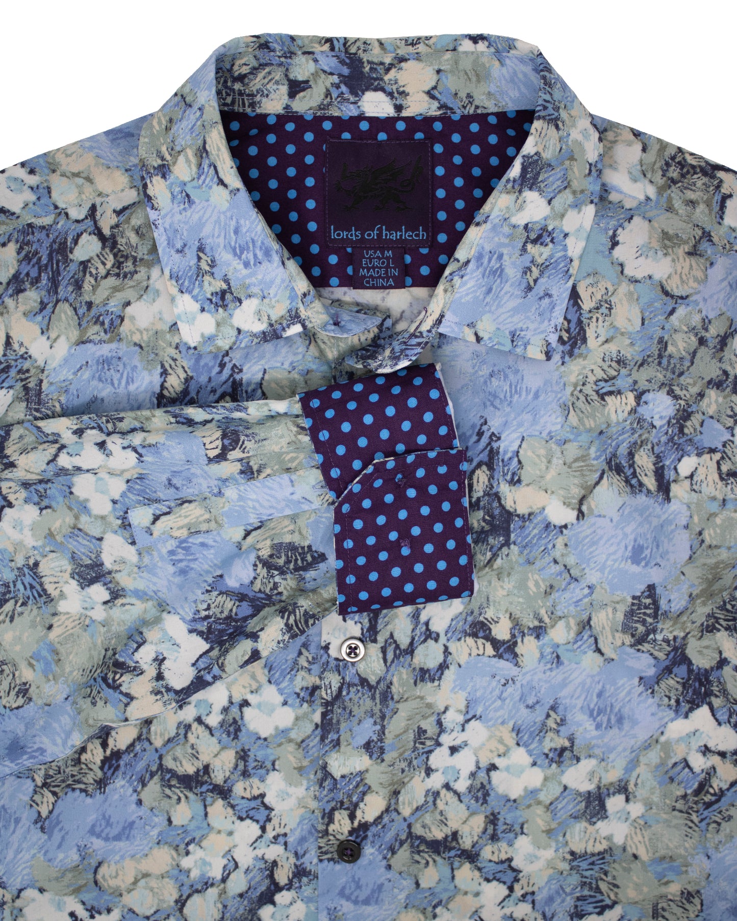 Norman Painters Floral Blue Shirt