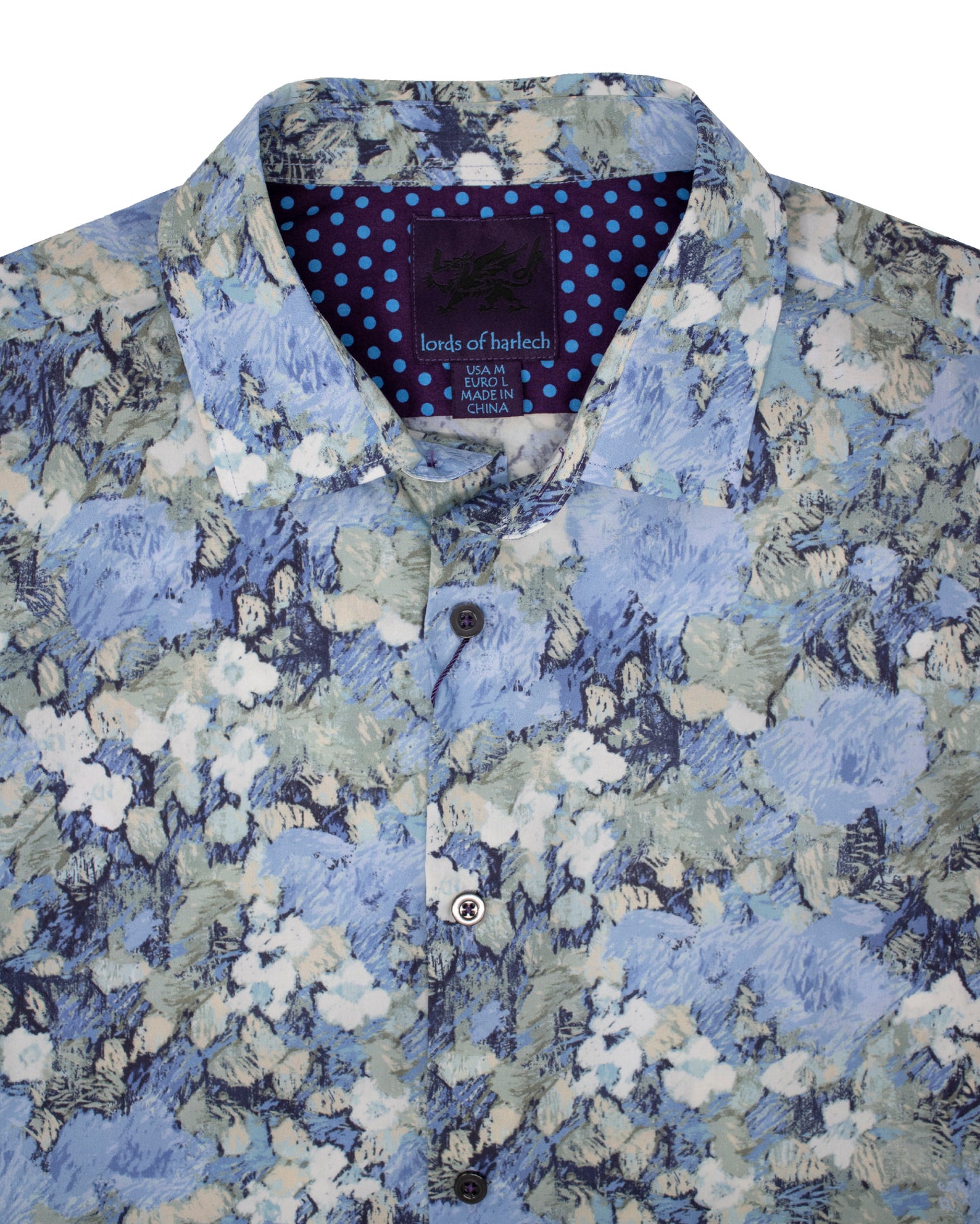 Norman Painters Floral Blue Shirt