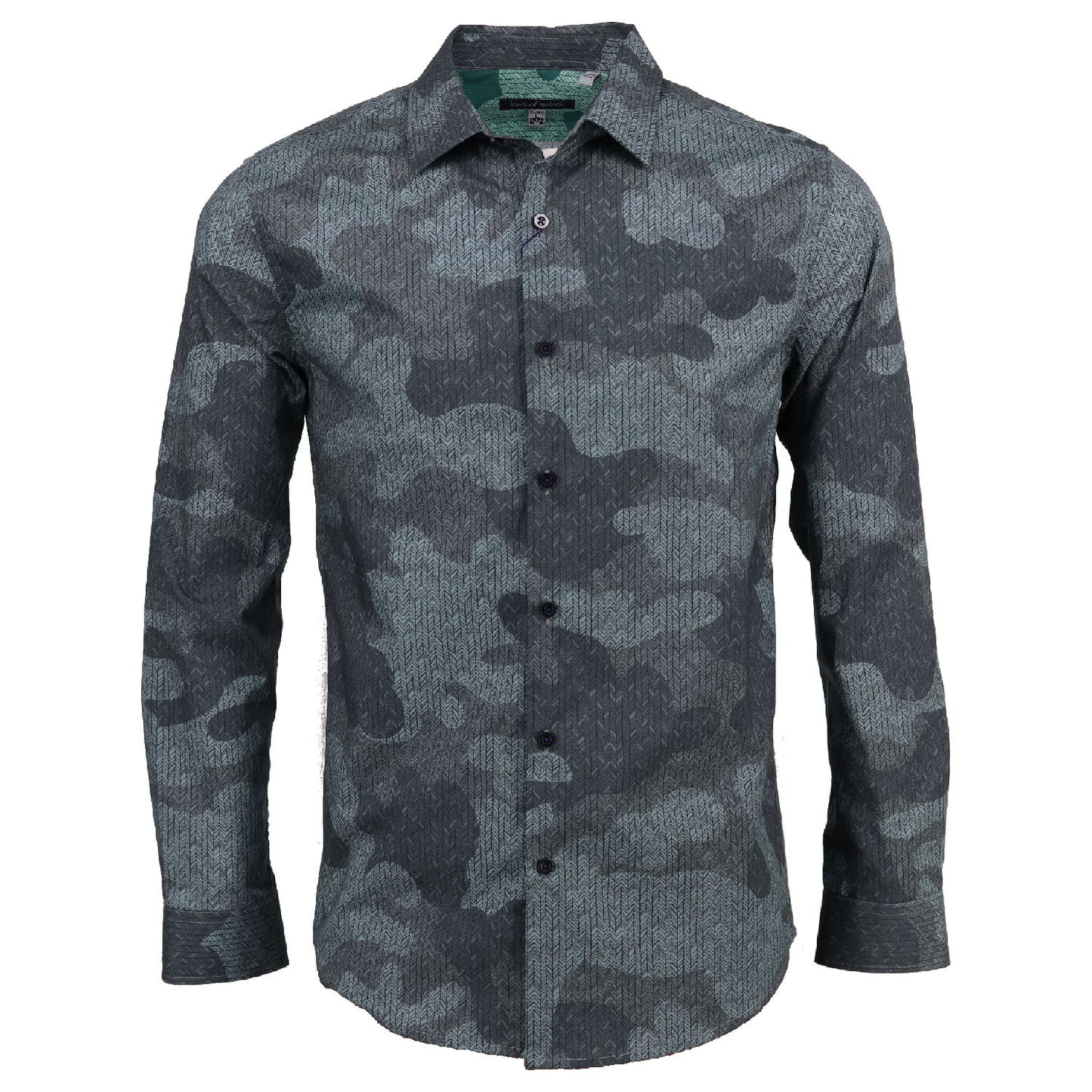 Nigel Chevron Camo Grey Shirt