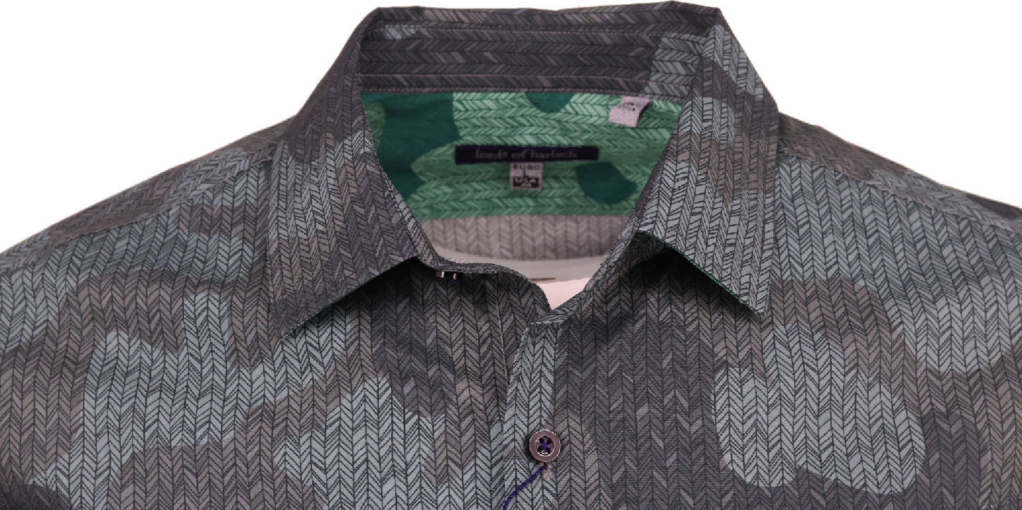 Nigel Chevron Camo Grey Shirt