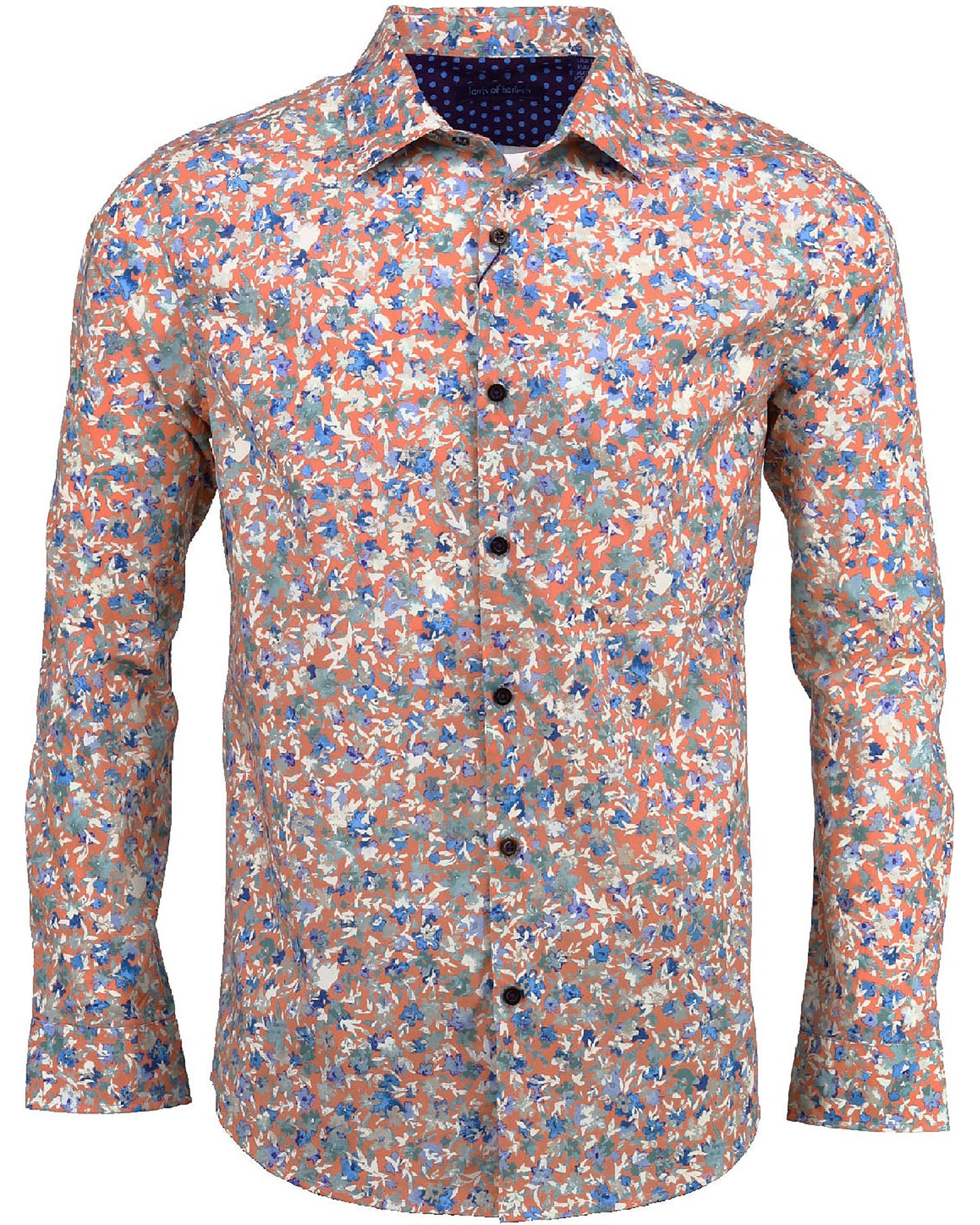 Norman Wispy Floral Peach Shirt
