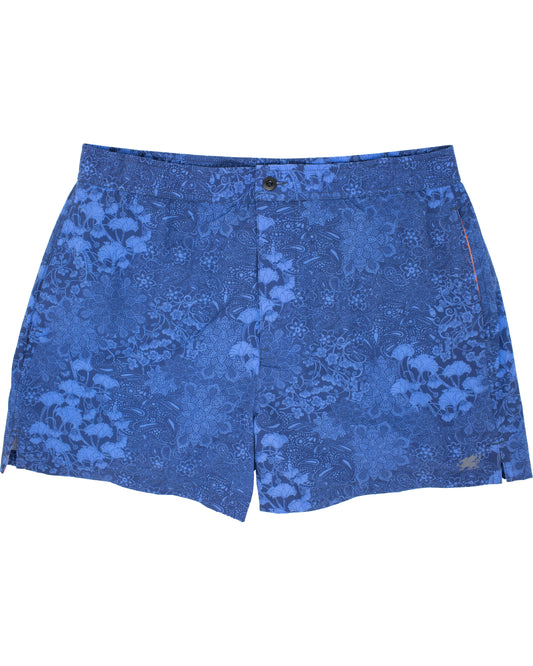 Quack 2 Paisley Floral Navy Swim Trunk