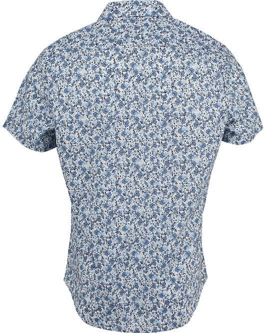 Scott Ashton Floral Blue Shirt