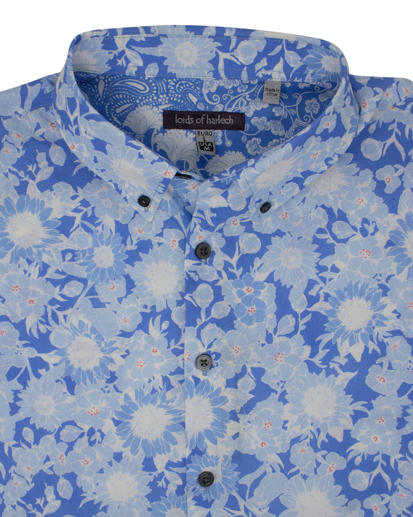 Tim Sunflowers Blue Shirt