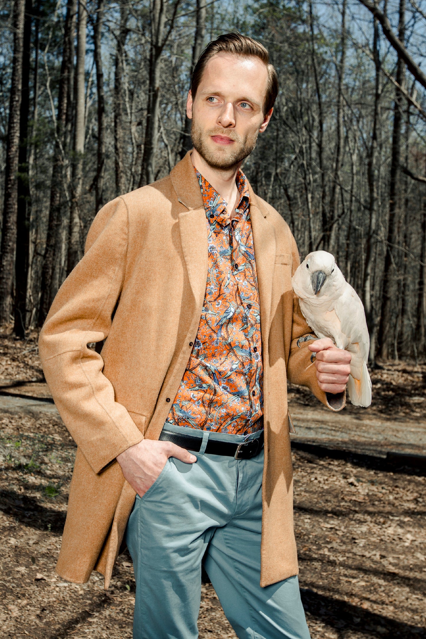 Mark Herringbone Camel Doublewool Jacket